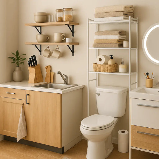 Small-Space-Home-Organization-Smart-Kitchen-Bathroom-Tips Geniogoods