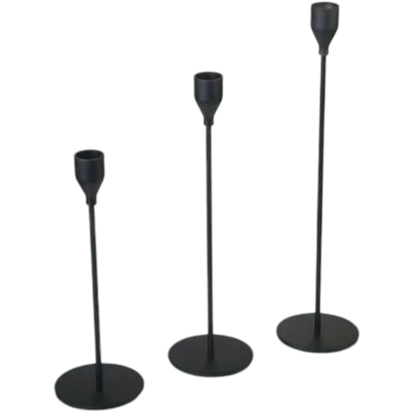 3-Piece Metal Candle Holder Set – Elegant Gold Candlesticks for Home and Event Decor Geniogoods