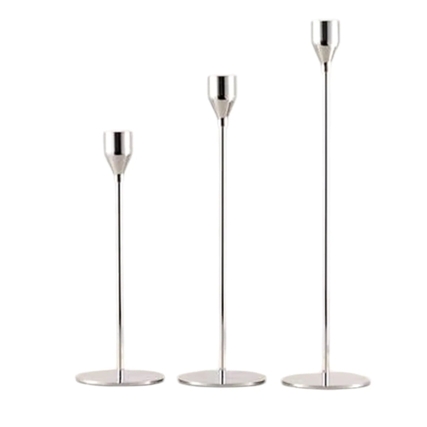 3-Piece Metal Candle Holder Set – Elegant Gold Candlesticks for Home and Event Decor Geniogoods