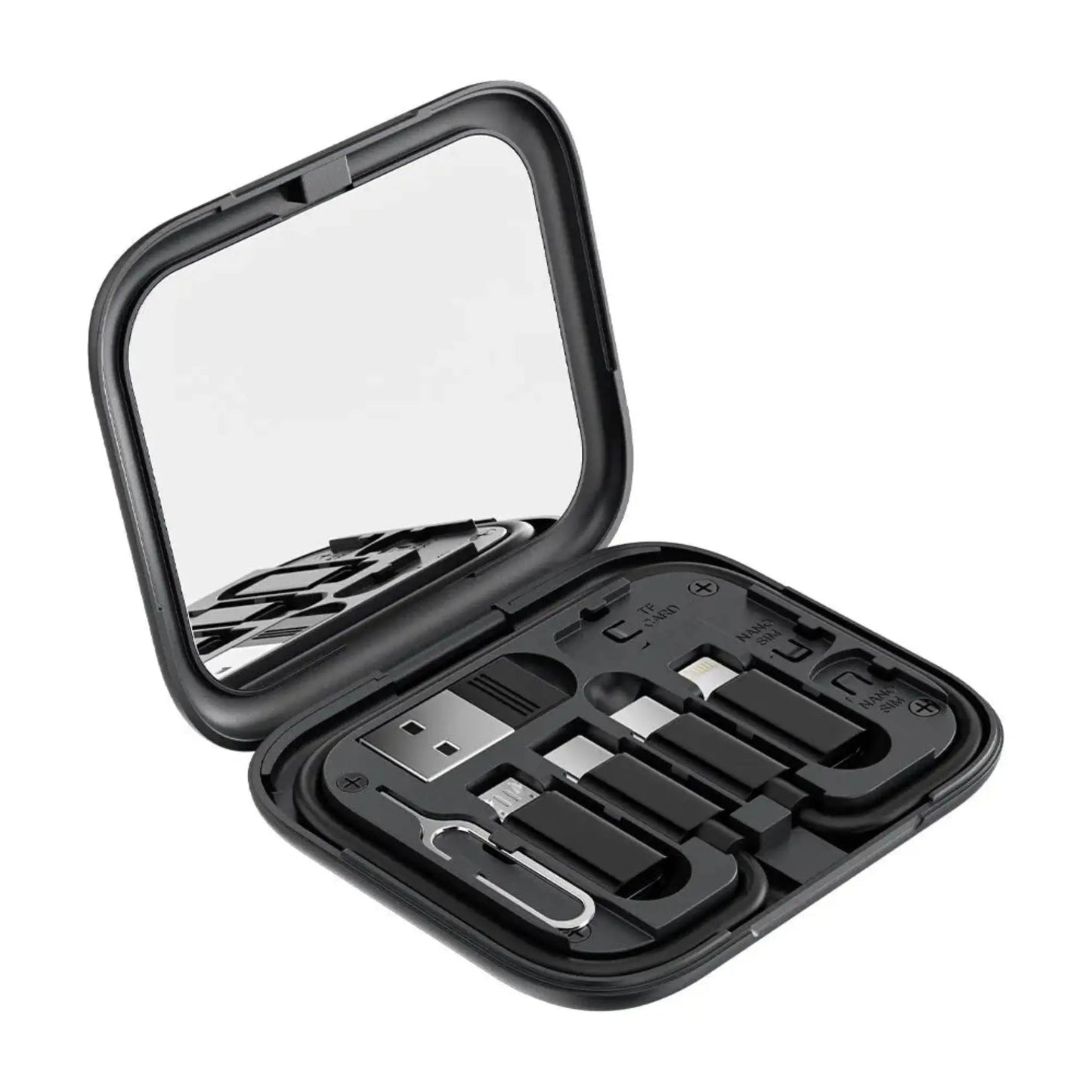 4-in-1 USB-C Data Cable Box – Fast Charging & Multi-Connector Storage
