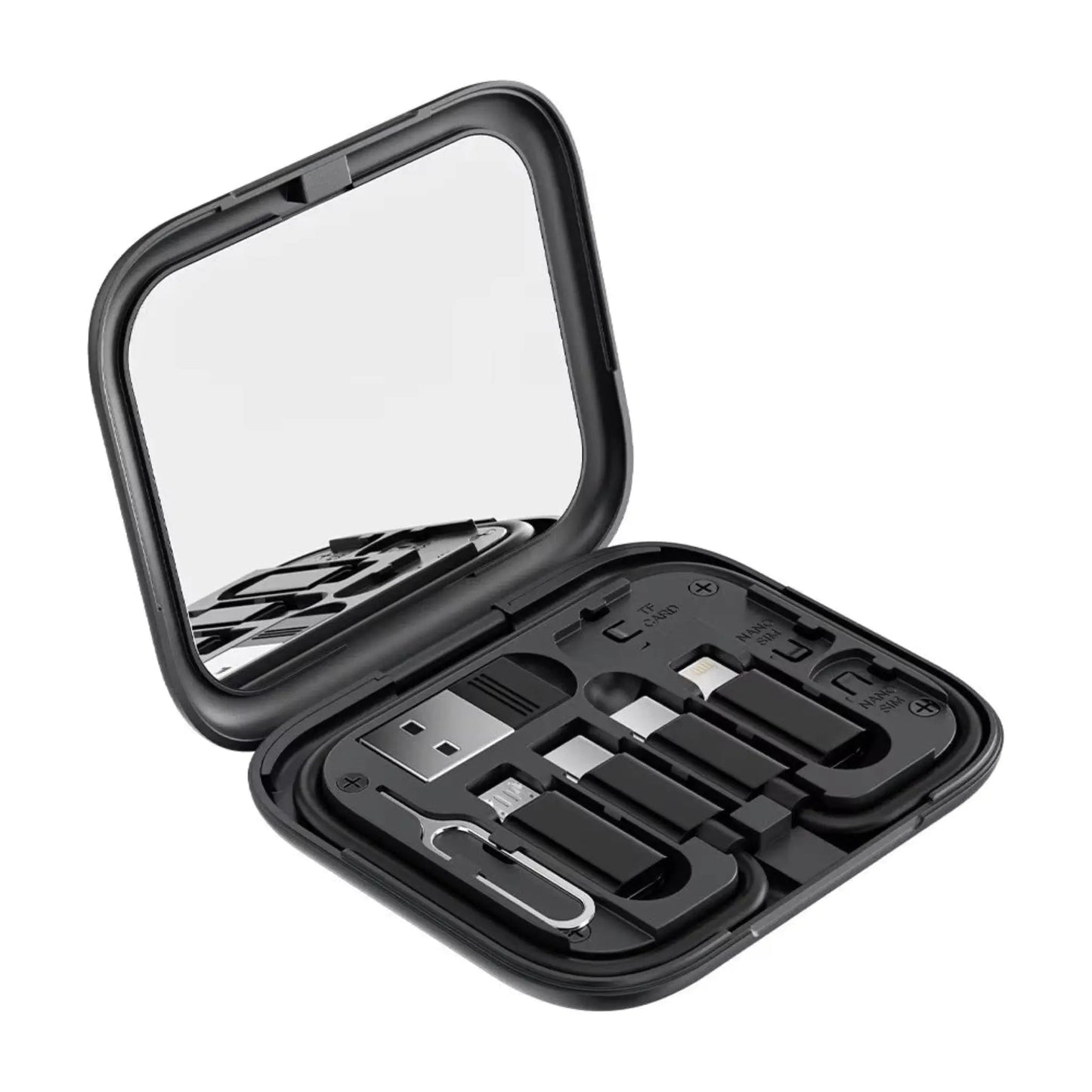 4-in-1 USB-C Data Cable Box – Fast Charging & Multi-Connector Storage
