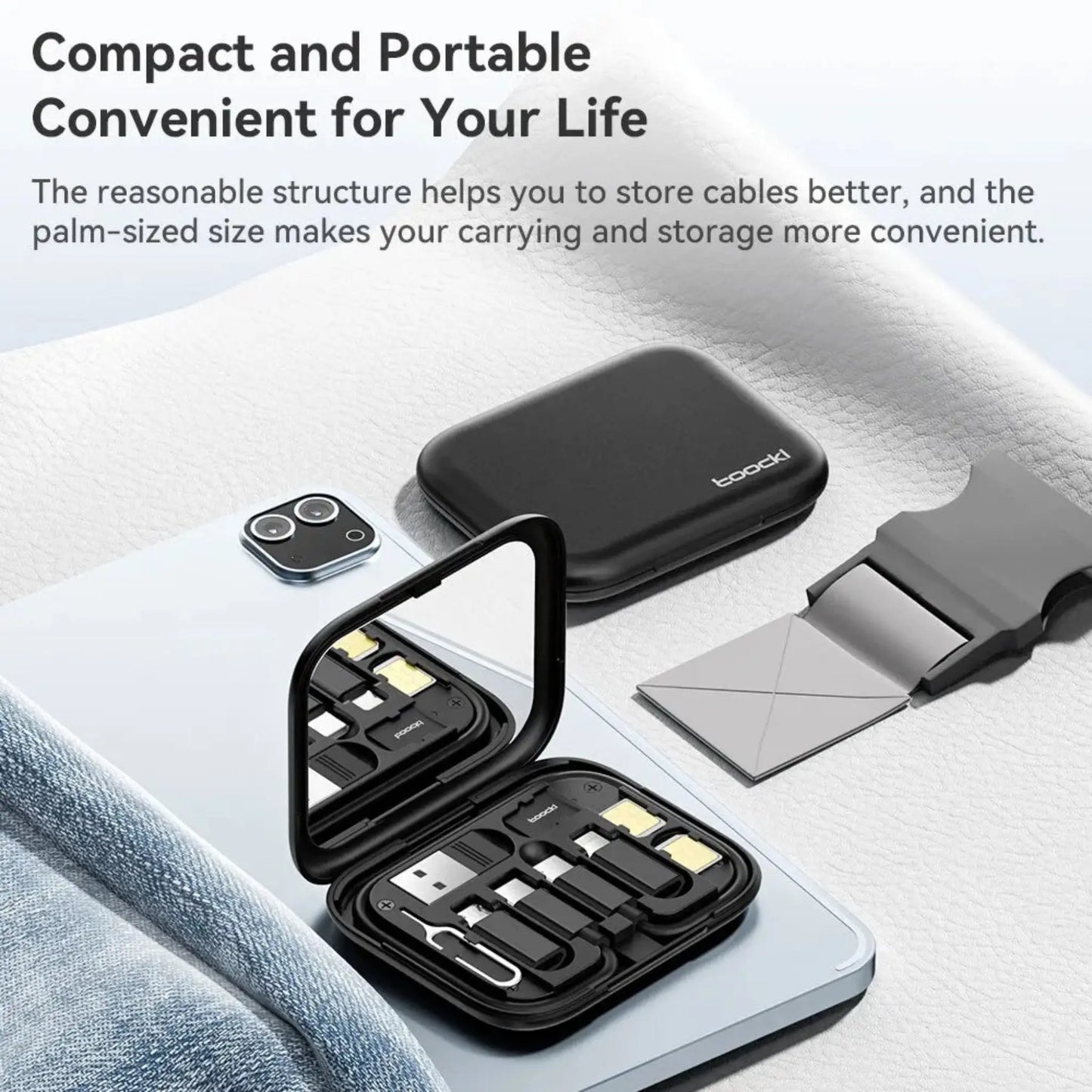 4-in-1 USB-C Data Cable Box – Fast Charging & Multi-Connector Storage