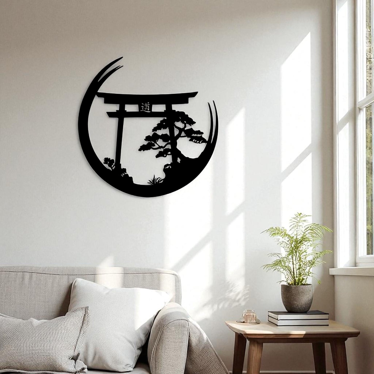 Japanese Torii Gate Metal Wall Sculpture – Zen Bonsai Art