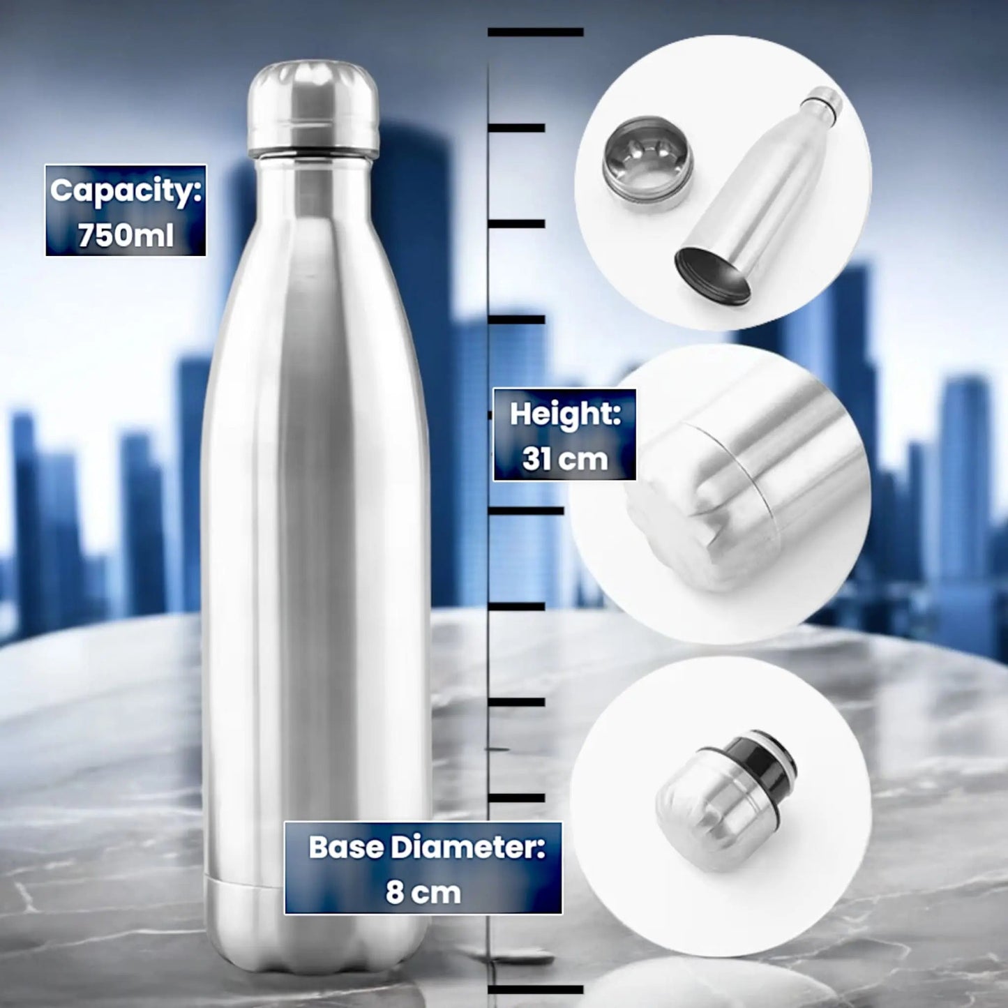 750ML Hidden Safe Water Bottle – Secure Storage for Cash & Valuables Geniogoods