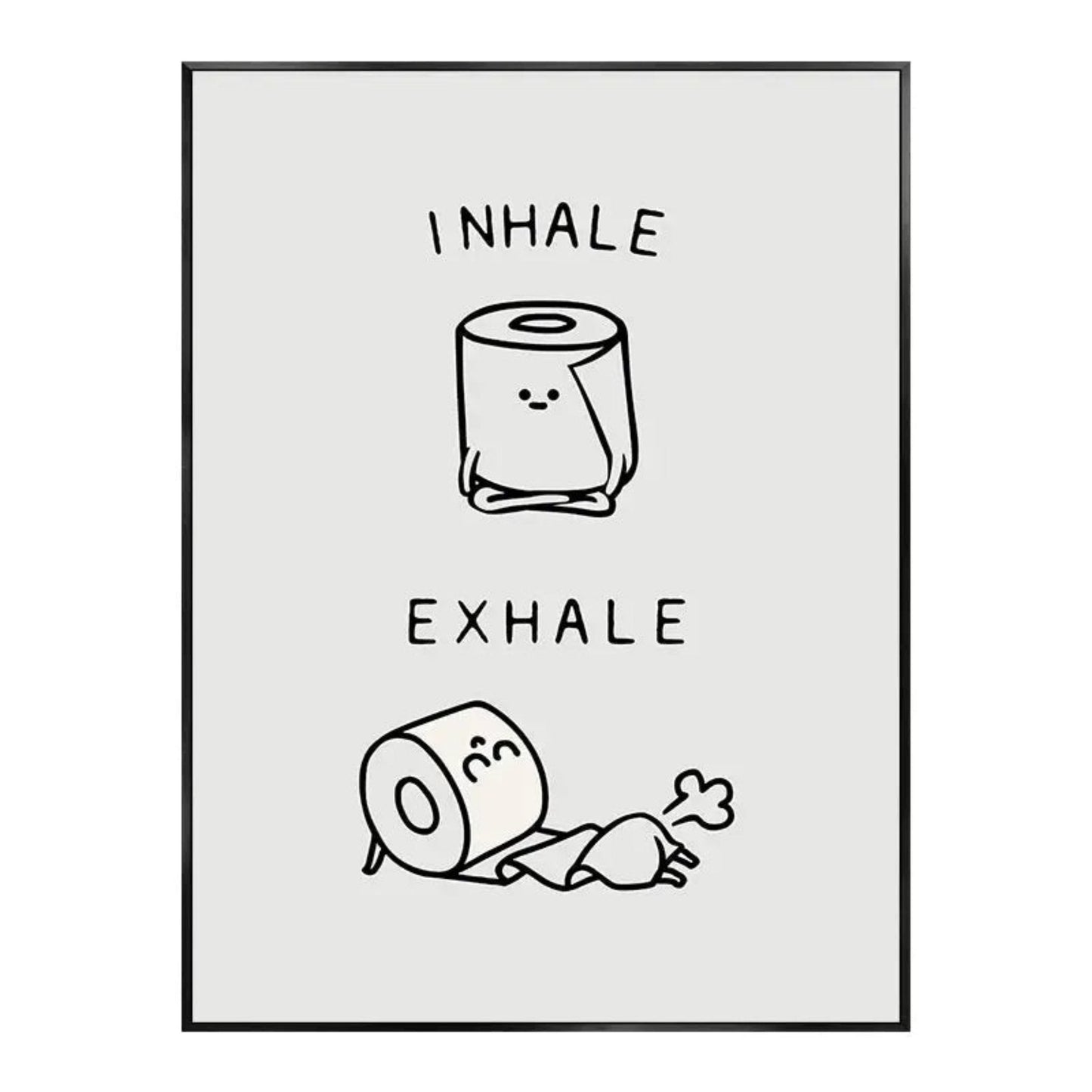 Abstract Humour Bad Smell Funny Bathroom Poster Black White Prints Canvas Painting Wall Art Pictures WC Toilet Room Decor