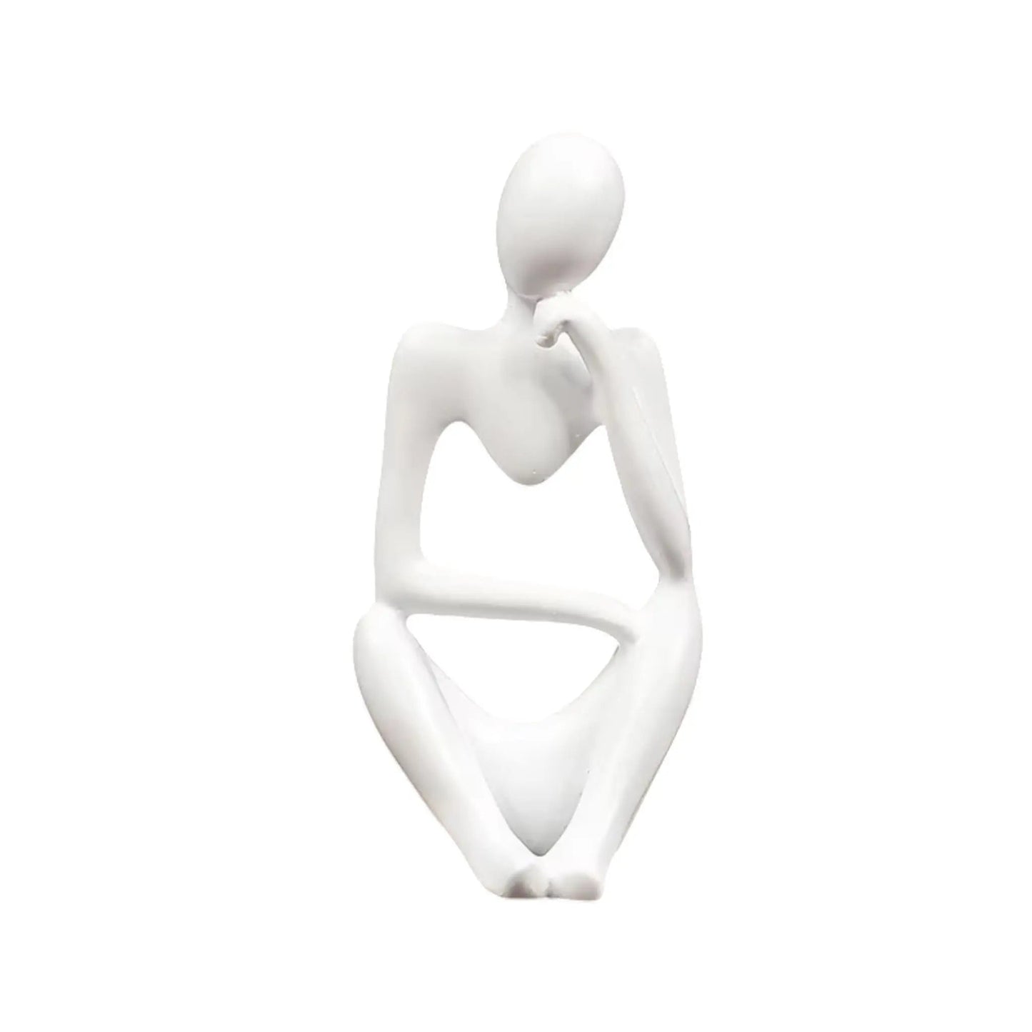 Abstract Thinker Statue – Sand Resin Sculpture for Modern Home Decor Geniogoods