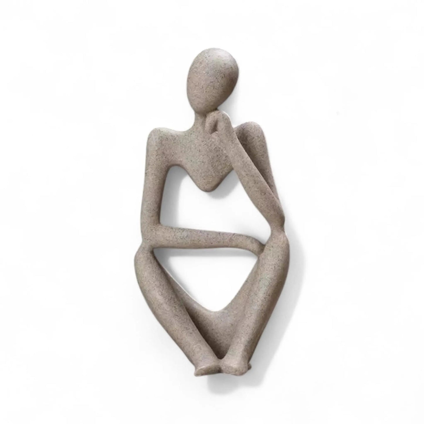 Abstract Thinker Statue – Sand Resin Sculpture for Modern Home Decor Geniogoods