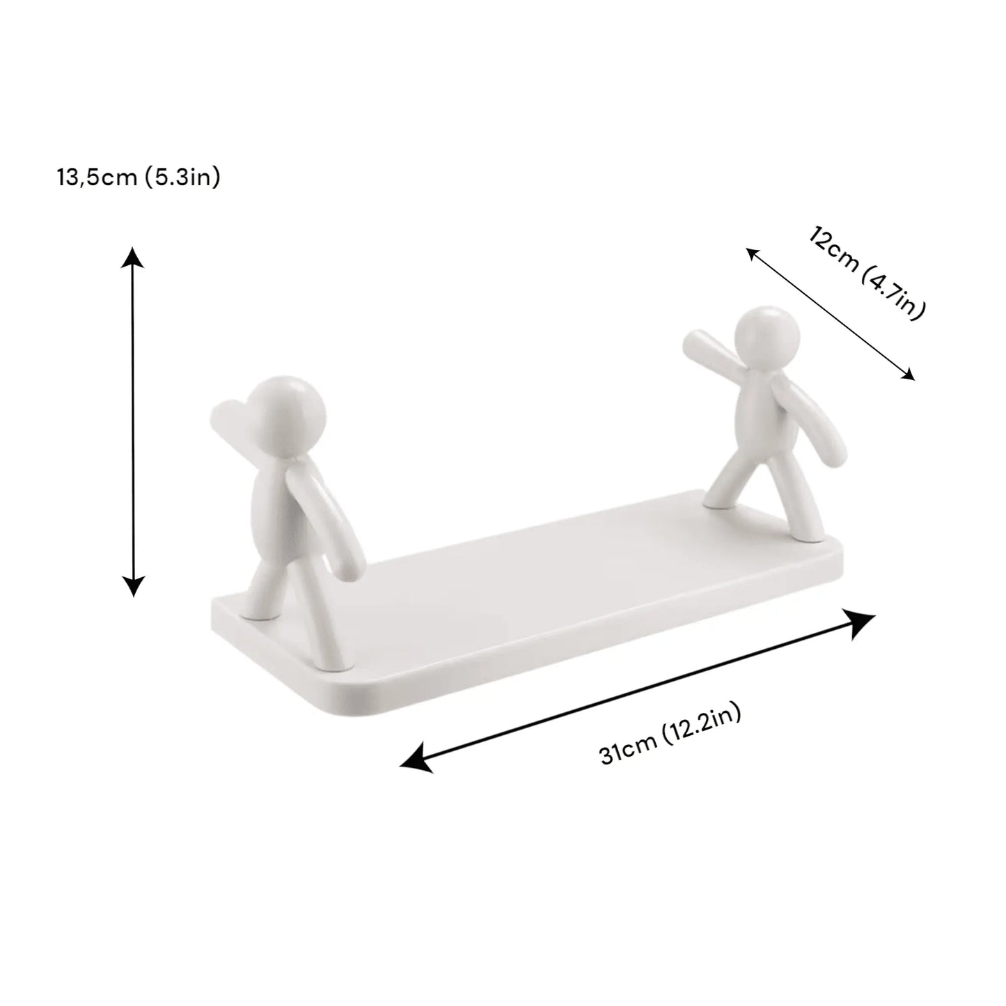 Adhesive Bathroom Shelf – Funny Human Figure Shower Organizer Geniogoods