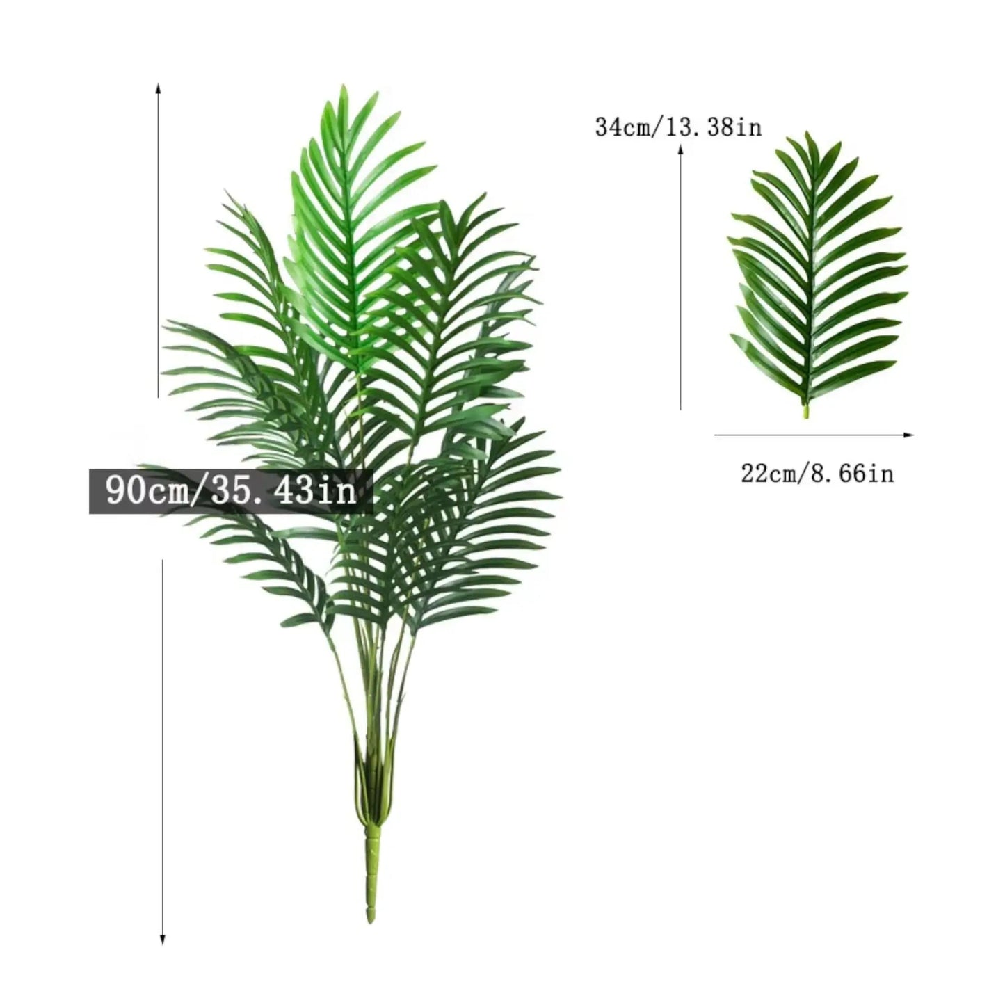 Artificial Palm Tree for Home Decor – 90–120cm Tropical Fake Plant Geniogoods