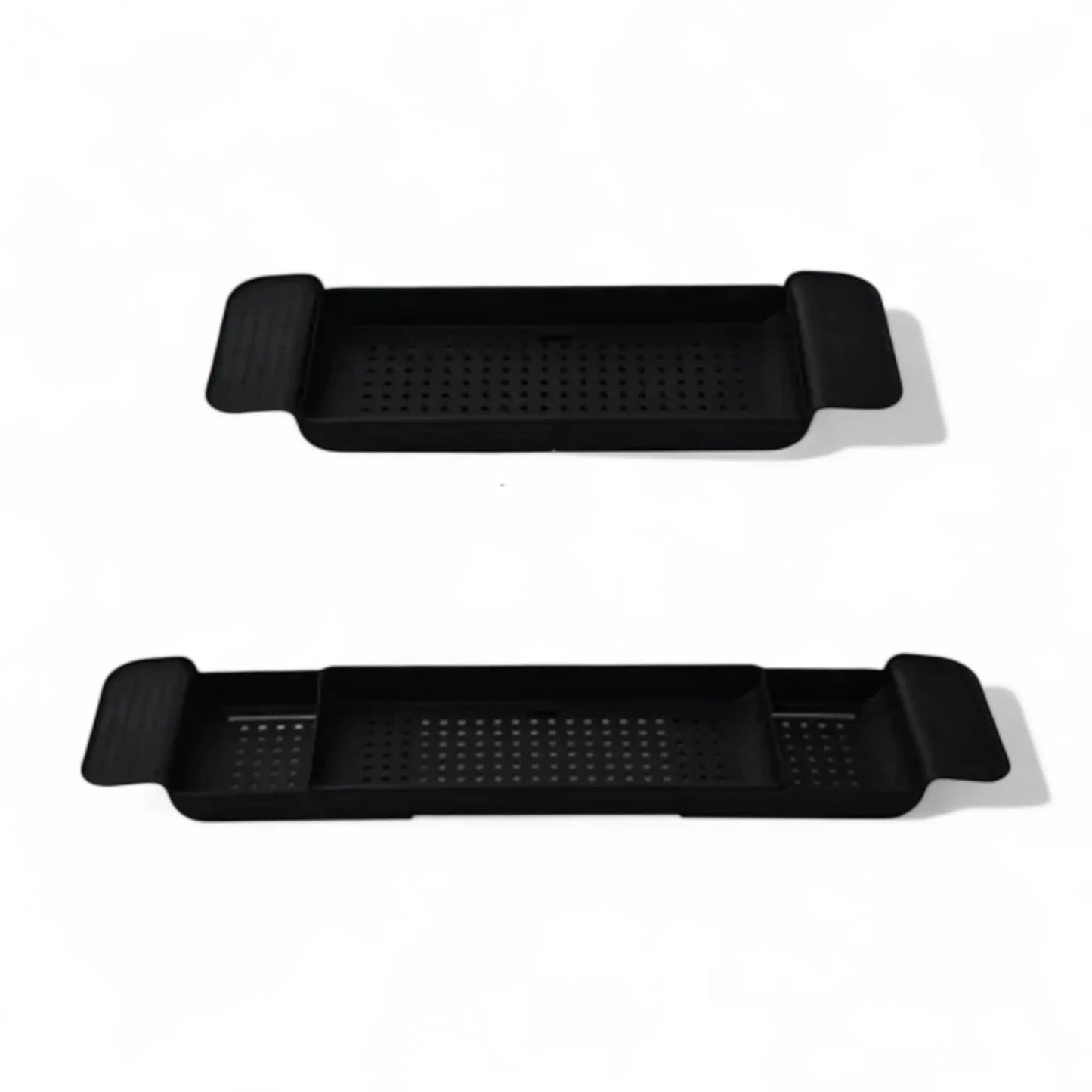 Bathtub tray shelf – retractable bath caddy in black or white Geniogoods