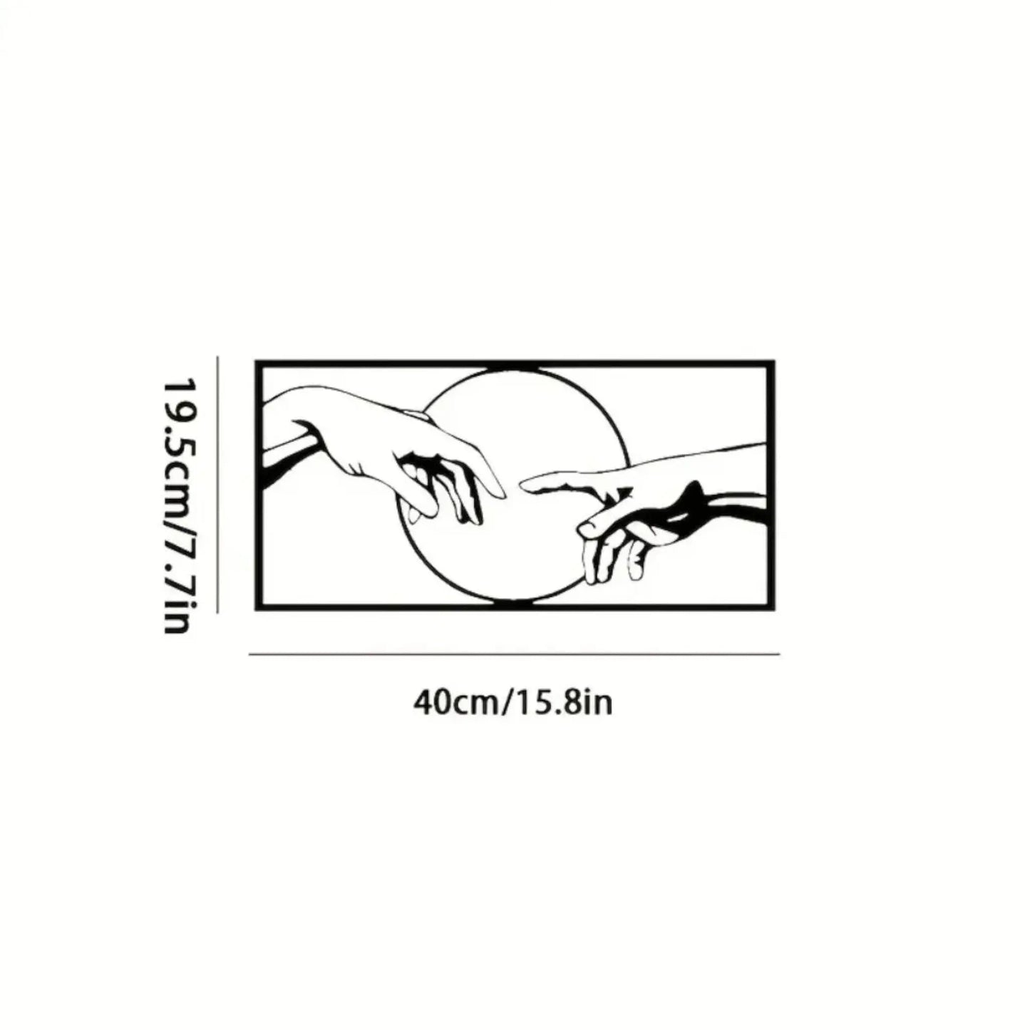 Black metal wall art – minimalist hand gesture decor for home & office Geniogoods
