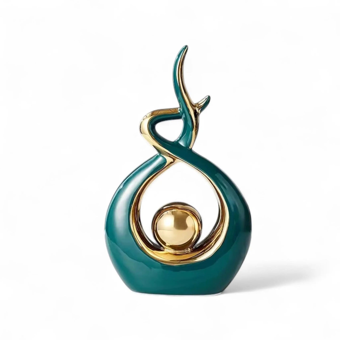 Ceramic Abstract Sculpture Decor – Nordic Elegant Figurine for Home Geniogoods