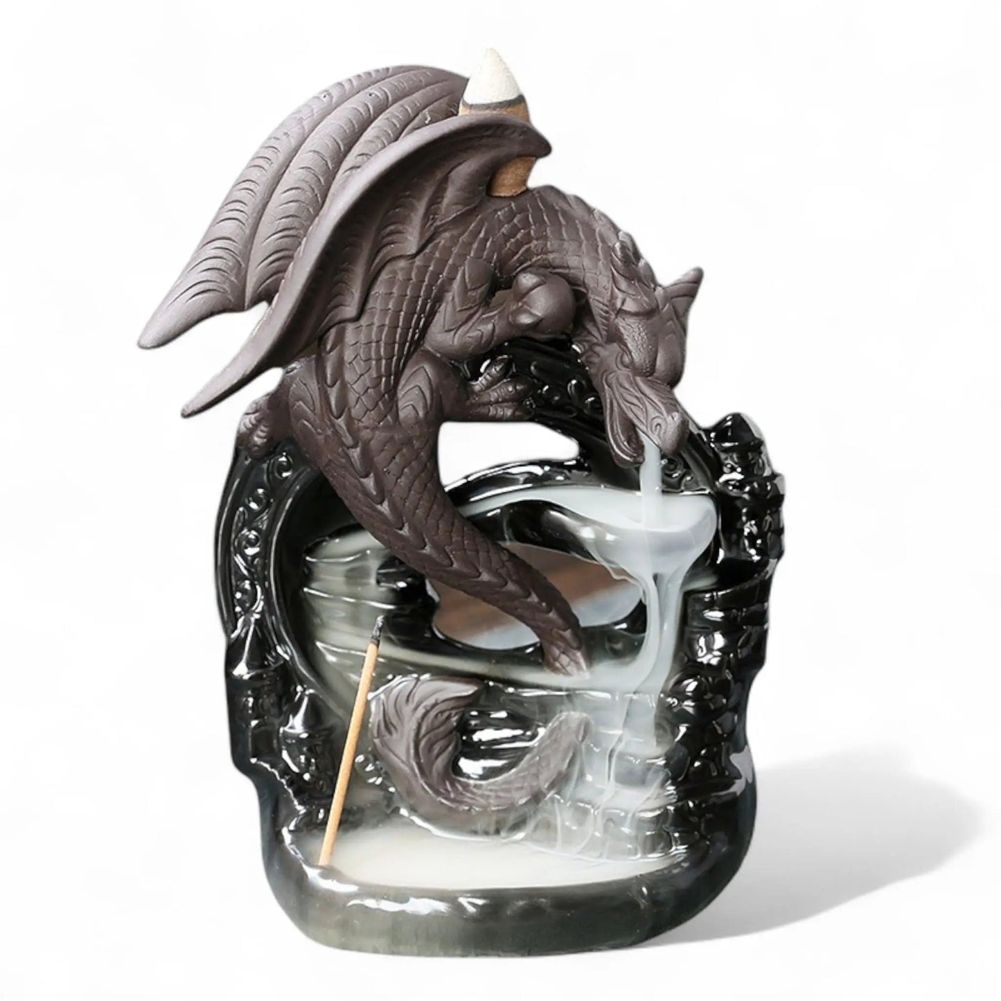 Ceramic Dragon Backflow Incense Burner – Mystical Aromatherapy Decor Geniogoods