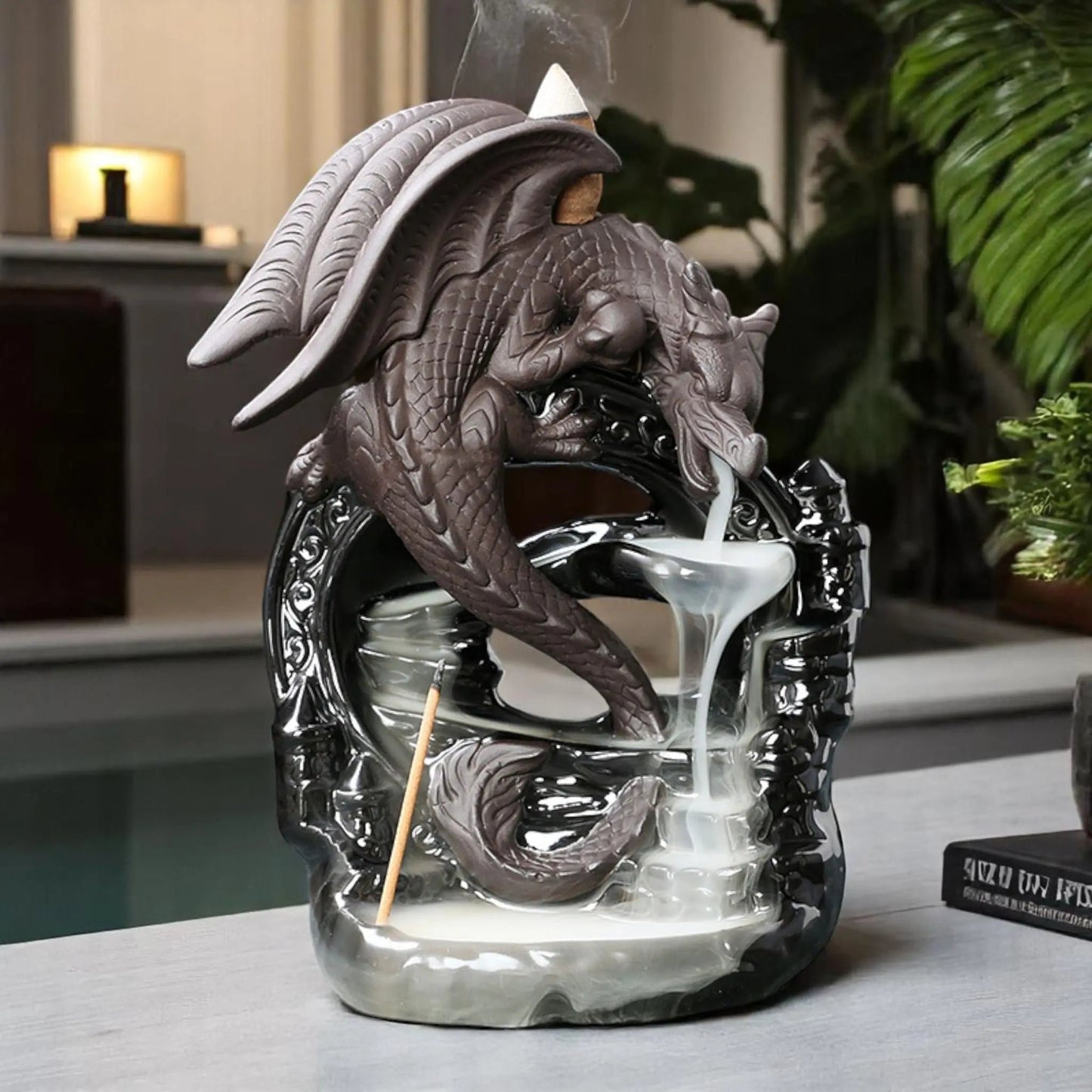 Ceramic Dragon Backflow Incense Burner – Mystical Aromatherapy Decor Geniogoods