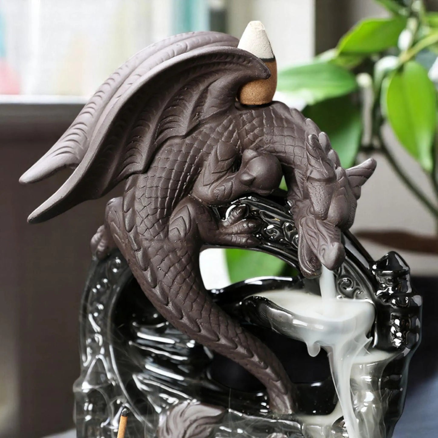 Ceramic Dragon Backflow Incense Burner – Mystical Aromatherapy Decor Geniogoods