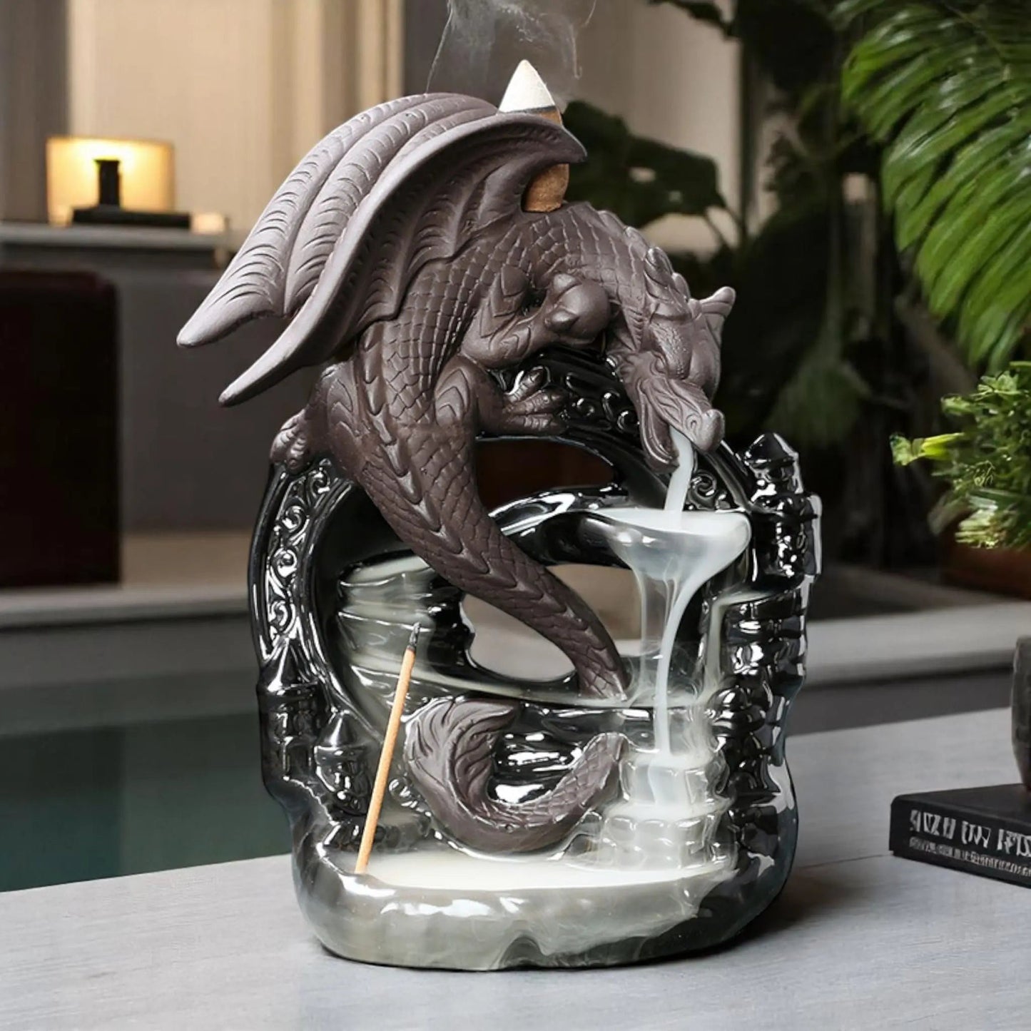 Ceramic Dragon Backflow Incense Burner – Mystical Aromatherapy Decor Geniogoods