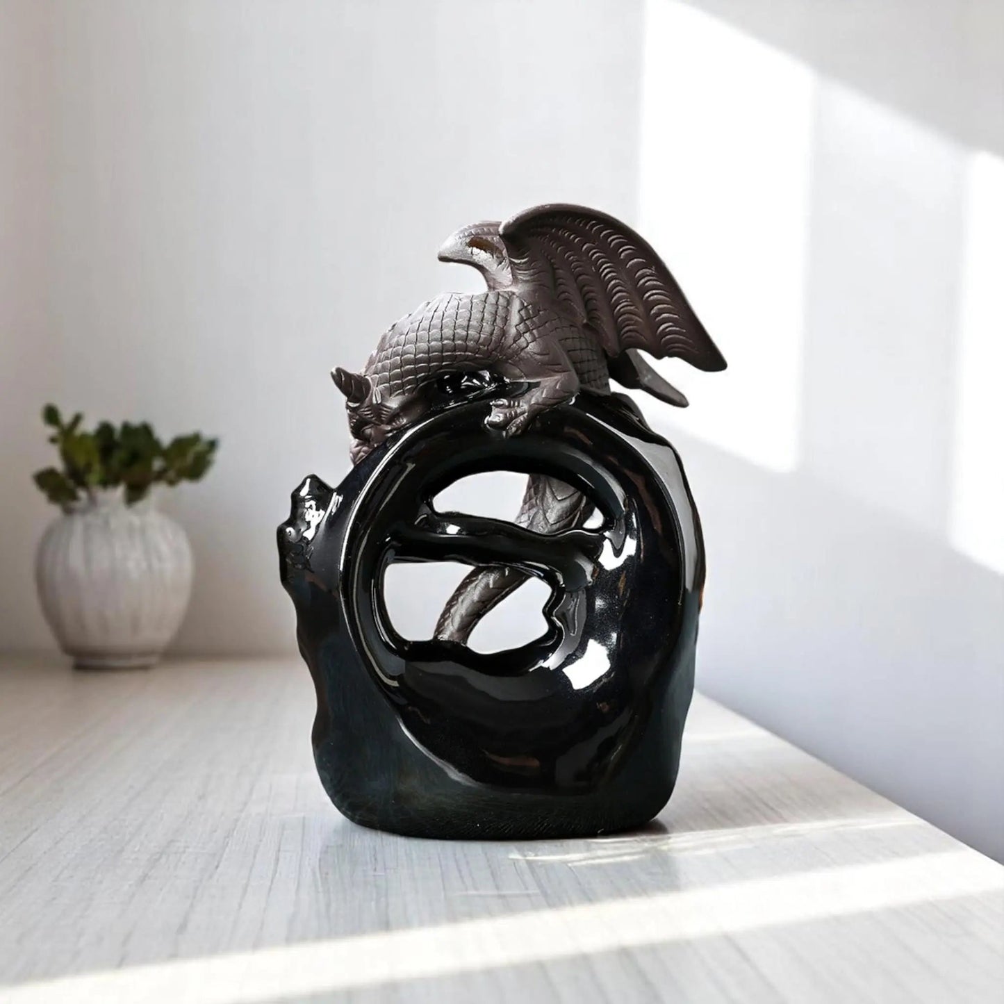 Ceramic Dragon Backflow Incense Burner – Mystical Aromatherapy Decor Geniogoods