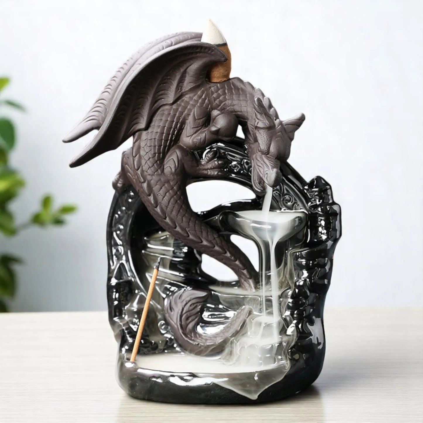 Ceramic Dragon Backflow Incense Burner – Mystical Aromatherapy Decor Geniogoods