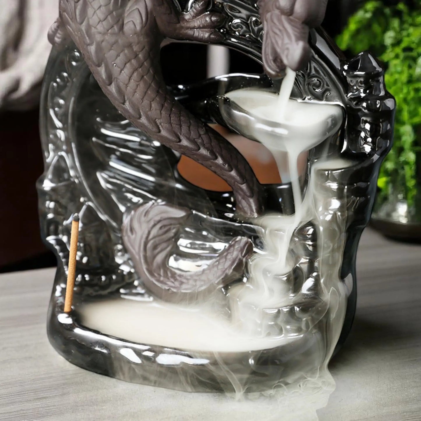 Ceramic Dragon Backflow Incense Burner – Mystical Aromatherapy Decor Geniogoods