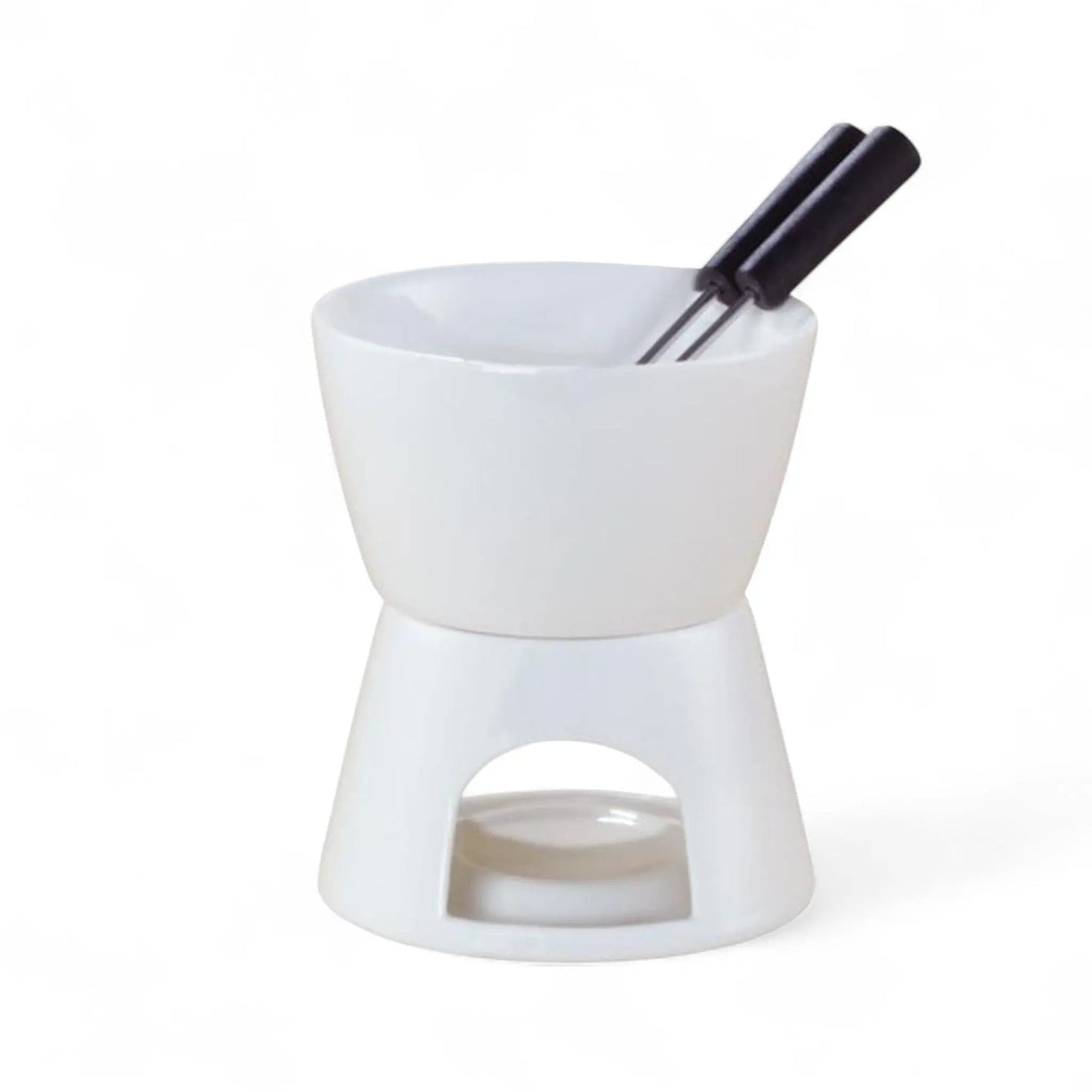 Ceramic Fondue Set for Chocolate – DIY Romantic Dessert Serving Kit Geniogoods