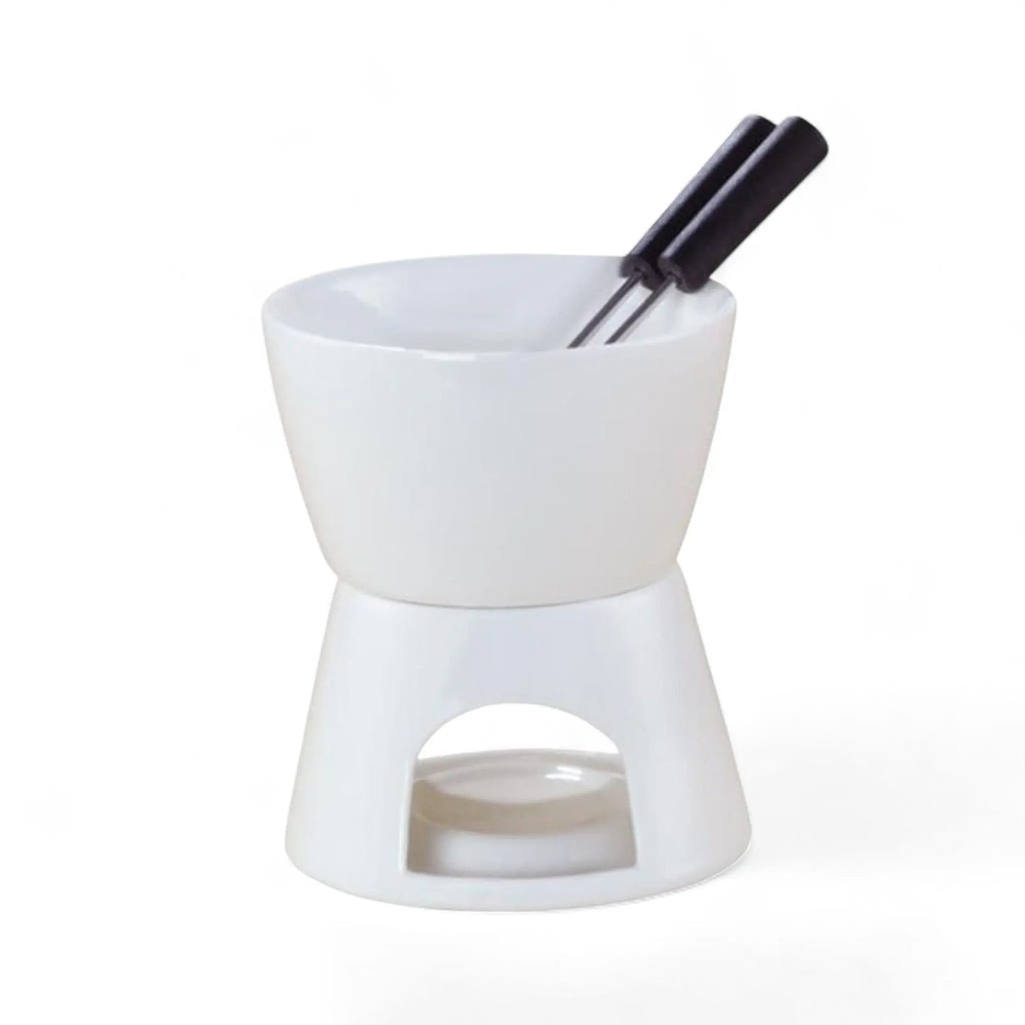 Ceramic Fondue Set for Chocolate – DIY Romantic Dessert Serving Kit Geniogoods