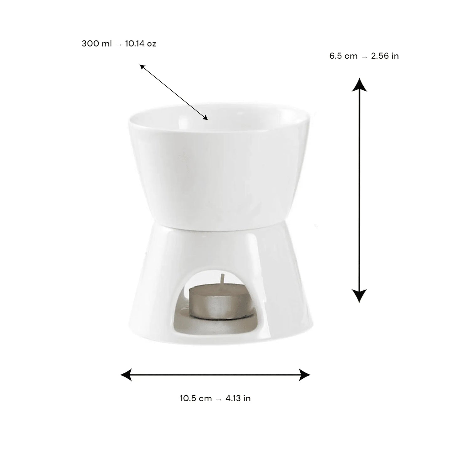 Ceramic Fondue Set for Chocolate – DIY Romantic Dessert Serving Kit Geniogoods