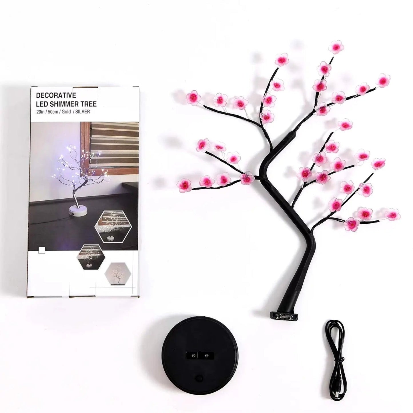 Cherry Blossom Tree LED Lamp | USB/Battery Powered Home Décor Light