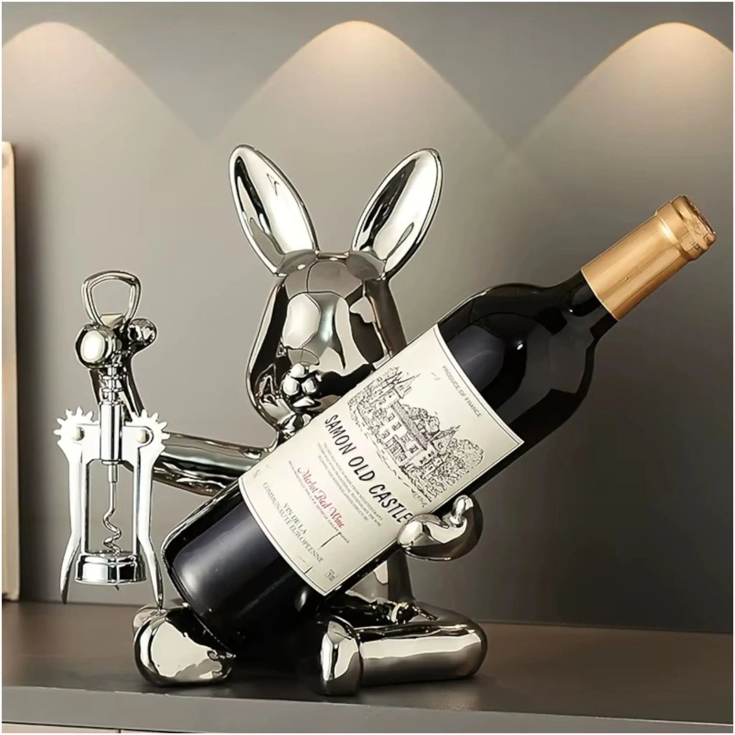 Decorative Wine Rack | Creative Rabbit Holder for Glasses & Bottles Geniogoods