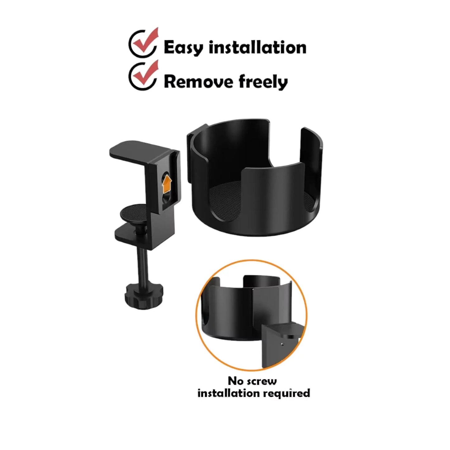 Desk Cup Holder – Adjustable Clamp-On Drink Holder for Mugs & Bottles Geniogoods