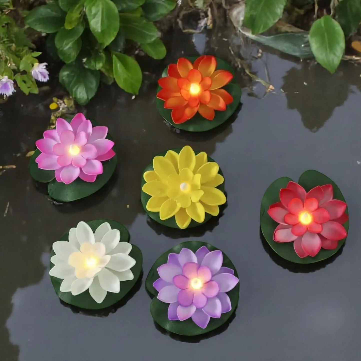 Floating Lotus LED Water Lamp – 6PCS Multicolor Pond & Garden Light Geniogoods