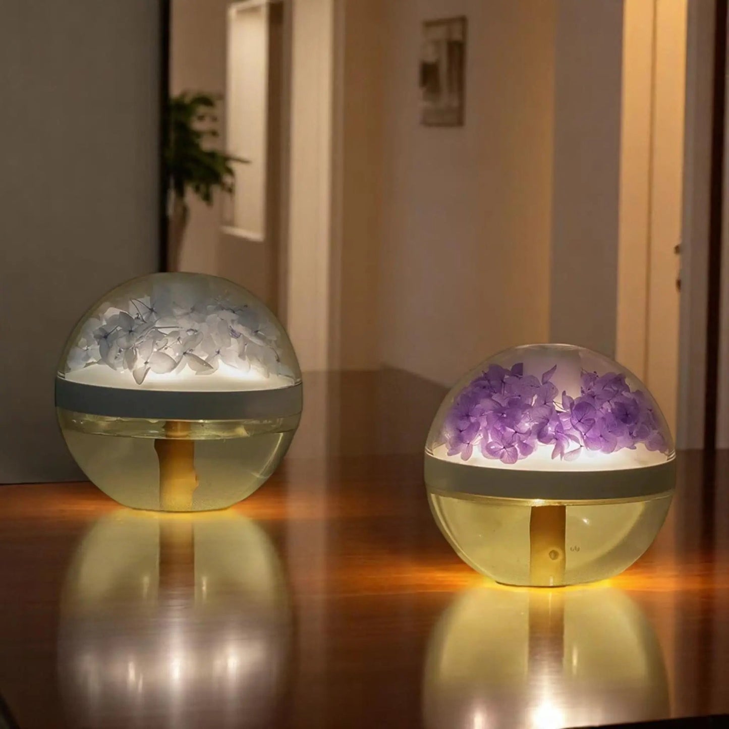 Flower LED Humidifier – USB Rechargeable Mist Maker with Night Light Geniogoods