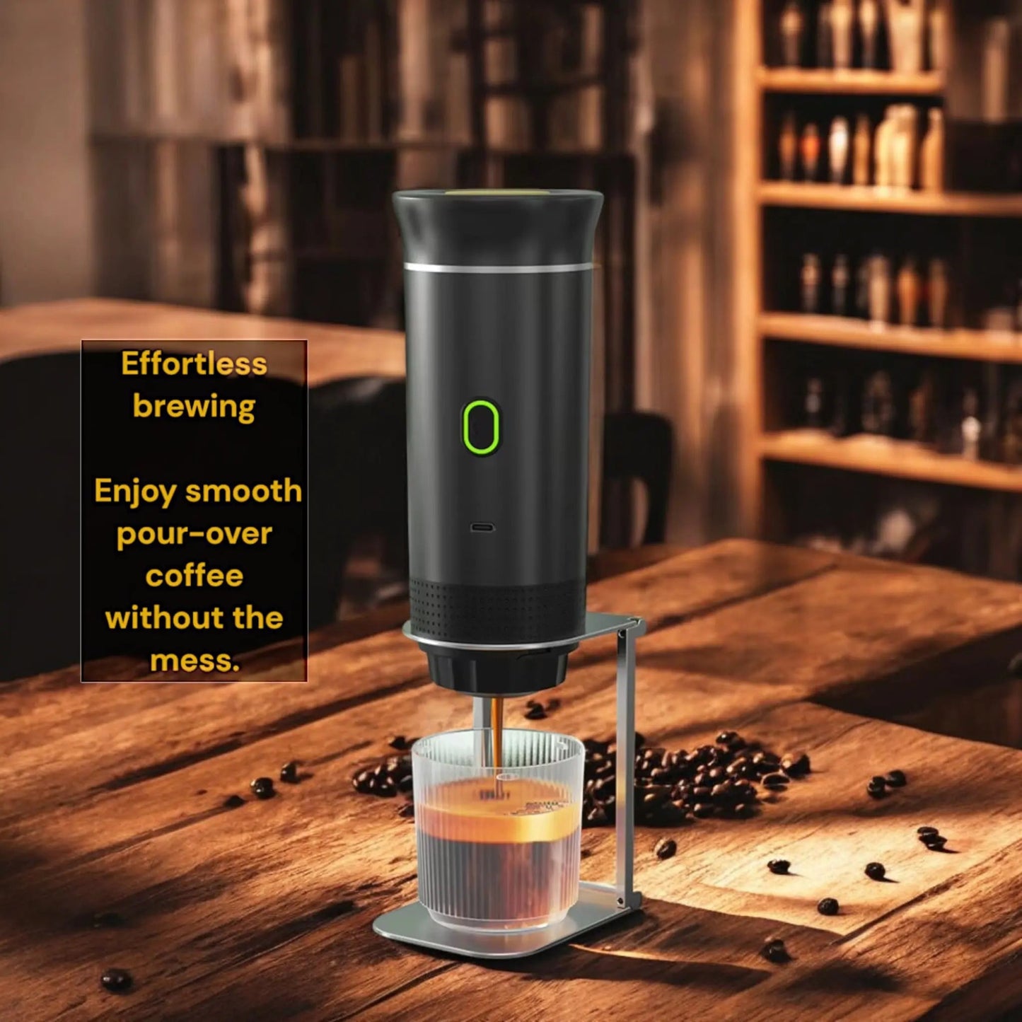 Foldable Coffee Drip Holder – Portable Aluminum Stand for Espresso Geniogoods