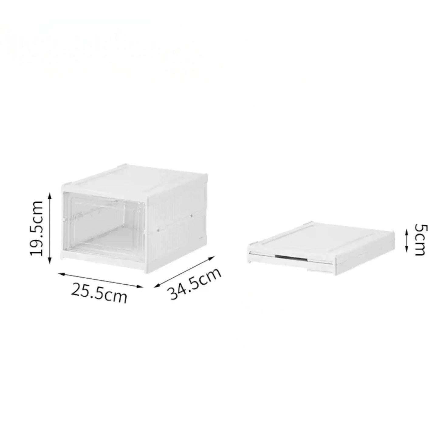 Foldable Stackable Shoe Box Organizer – Transparent, Dustproof & Modular Design Geniogoods