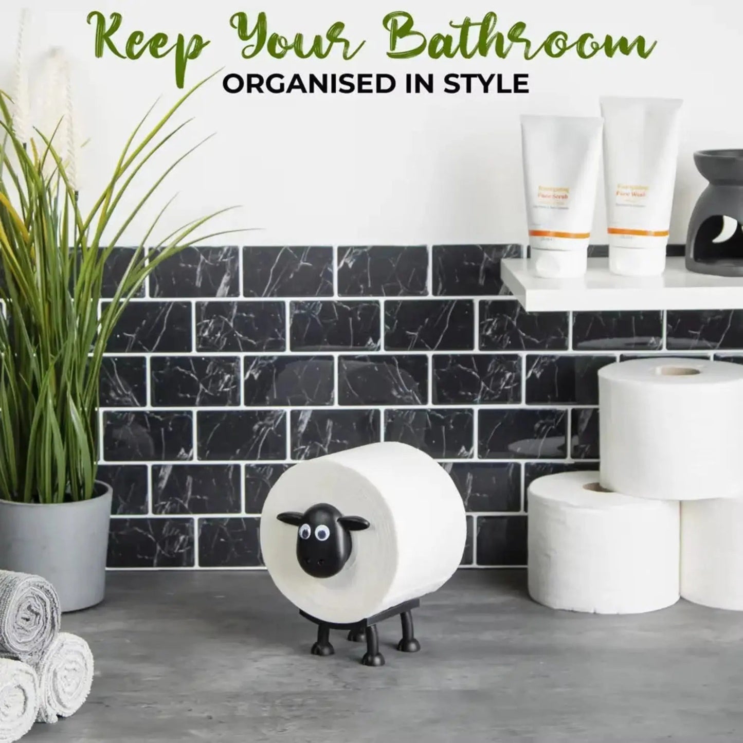 Funny Sheep Toilet Paper Holder – Whimsical & Functional Bathroom Decor Geniogoods