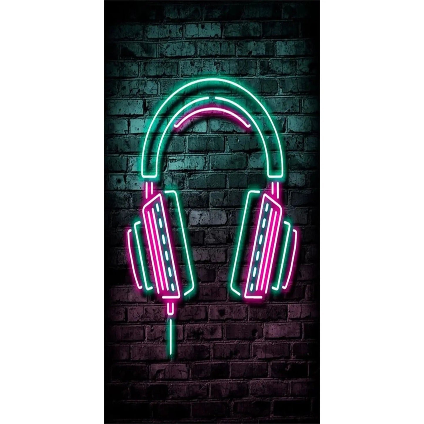 Gaming Neon "Eat Sleep Game Repeat" Canvas Poster Geniogoods
