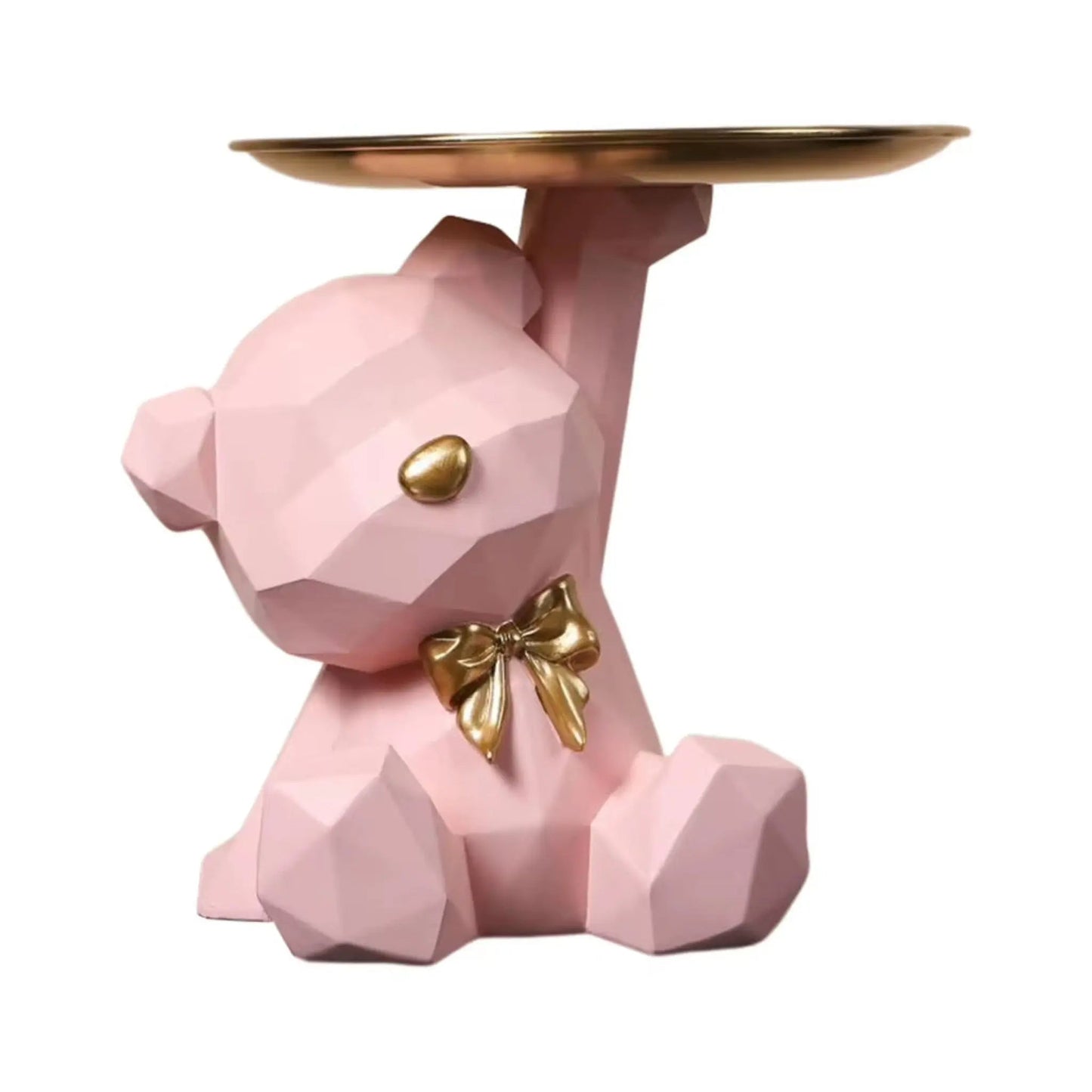 Geometric Bear Storage Tray – Decorative Key & Jewelry Holder