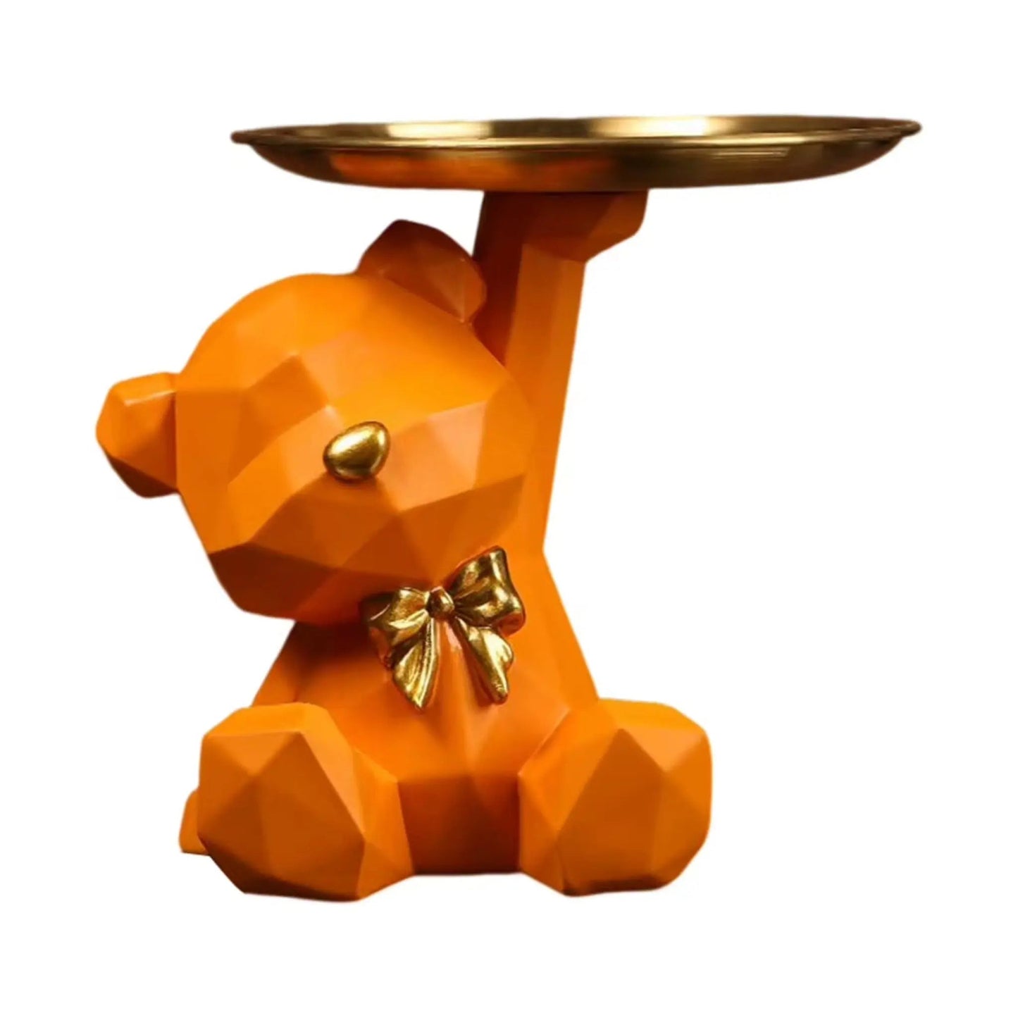 Geometric Bear Storage Tray – Decorative Key & Jewelry Holder