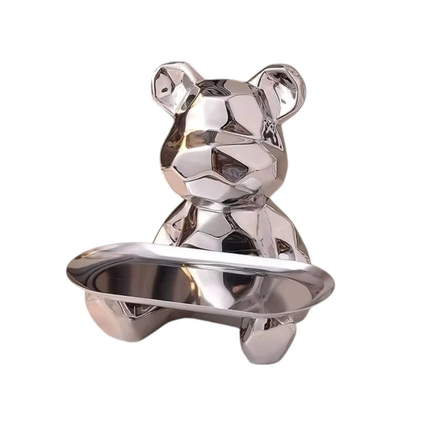 Geometric Bear Storage Tray – Decorative Organizer for Keys & Accessories Geniogoods