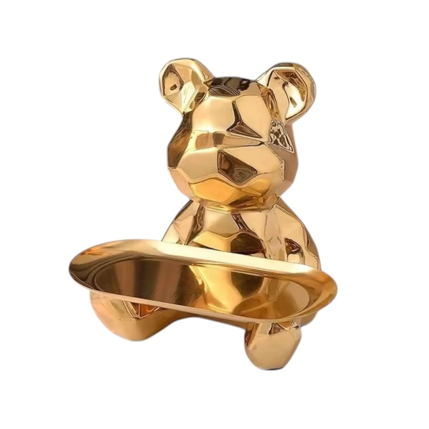 Geometric Bear Storage Tray – Decorative Organizer for Keys & Accessories Geniogoods