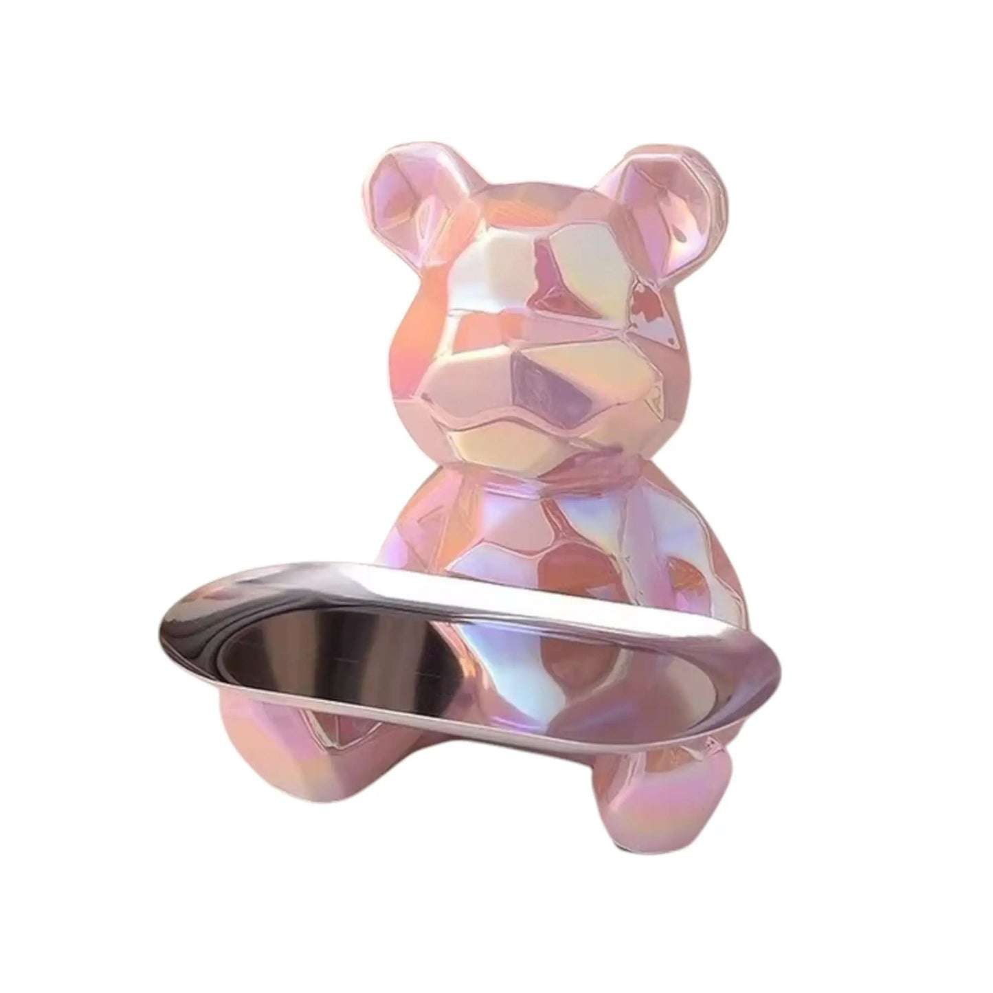 Geometric Bear Storage Tray – Decorative Organizer for Keys & Accessories Geniogoods
