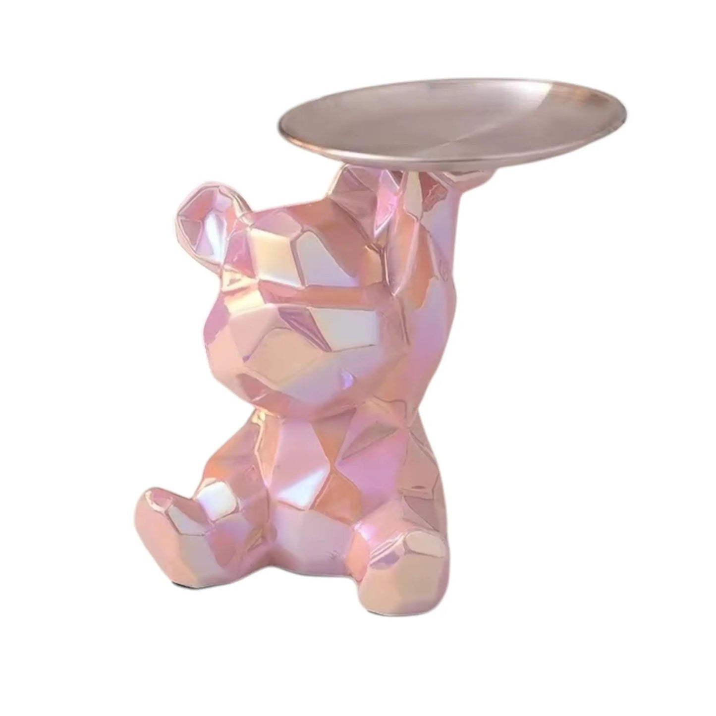Geometric Bear Storage Tray – Decorative Organizer for Keys & Accessories Geniogoods