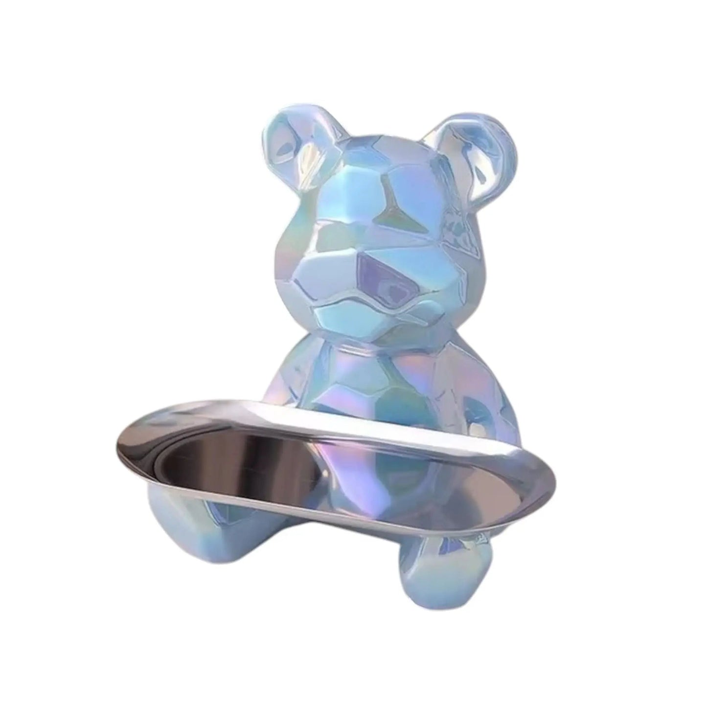 Geometric Bear Storage Tray – Decorative Organizer for Keys & Accessories Geniogoods