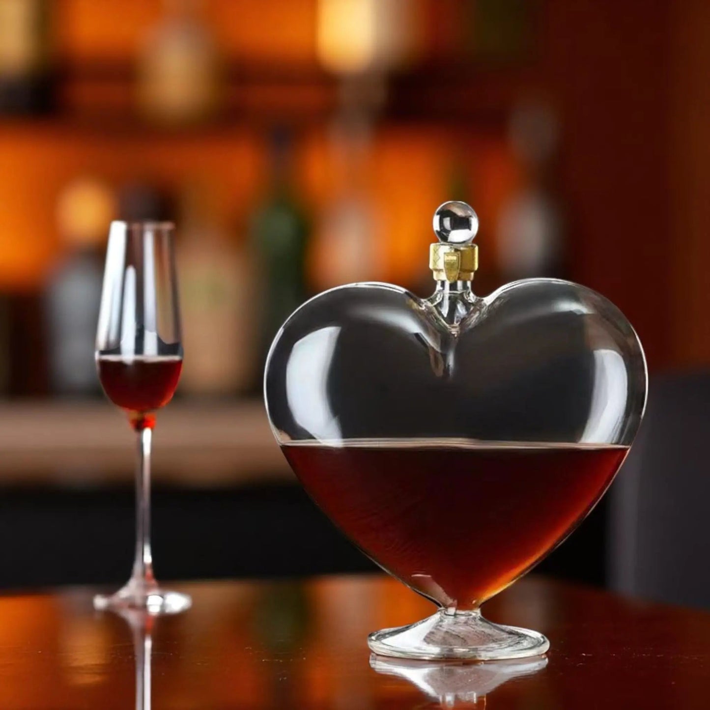 Heart shape wine decanter – creative glass wine dispenser gift Geniogoods