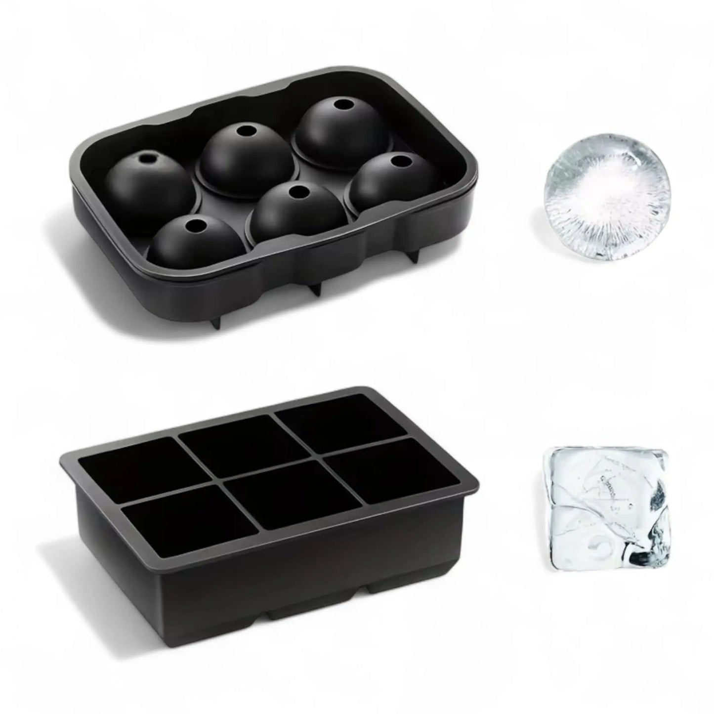 Ice cube mold set – silicone bar tray with rose & gun shapes Geniogoods