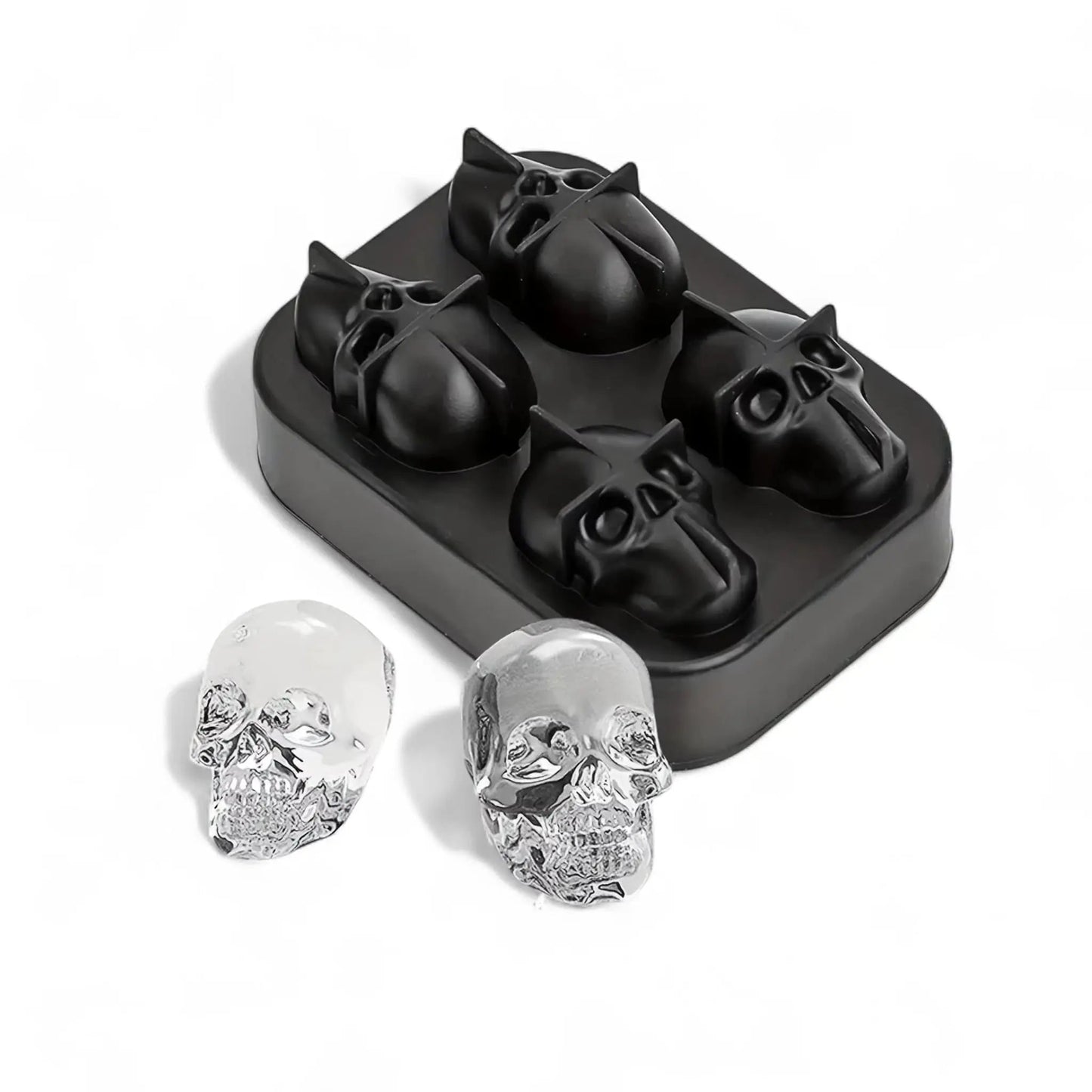 Ice cube mold set – silicone bar tray with rose & gun shapes Geniogoods