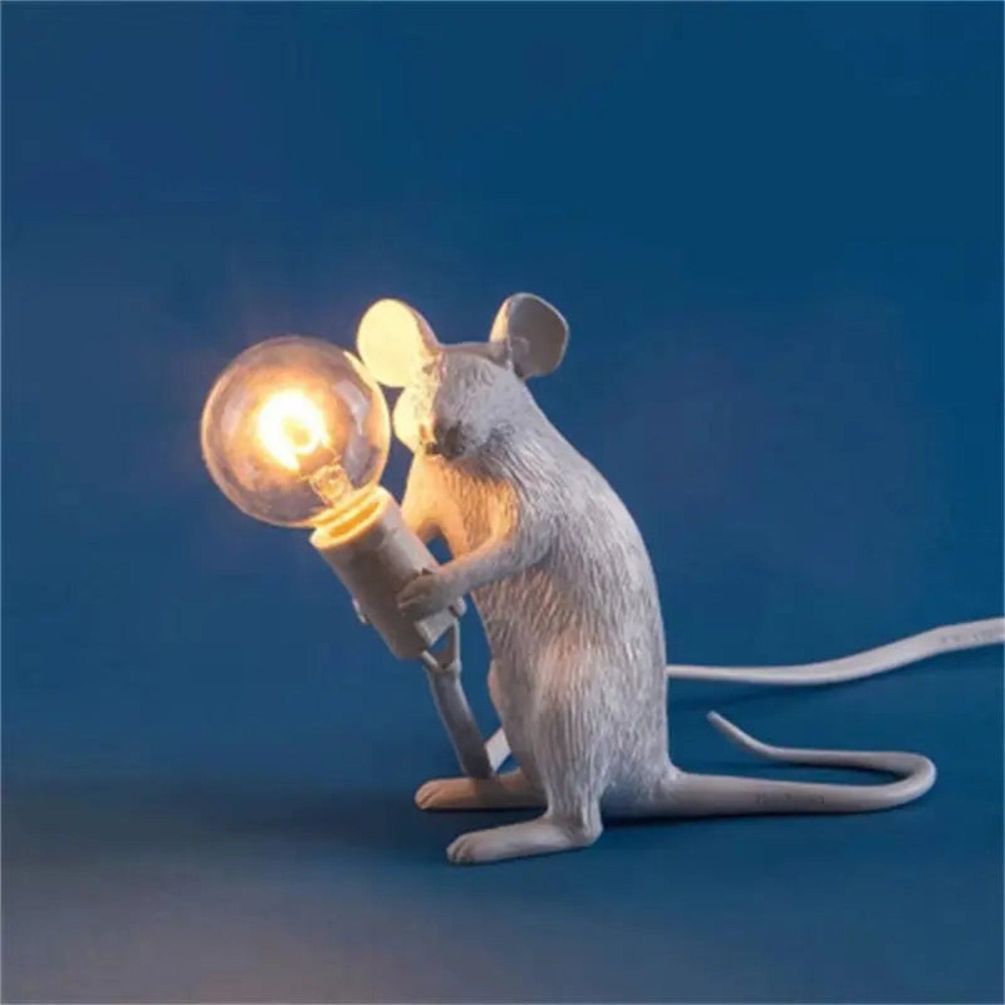 LED Mouse Table Lamp – Whimsical Resin Animal Night Light for Home Decor