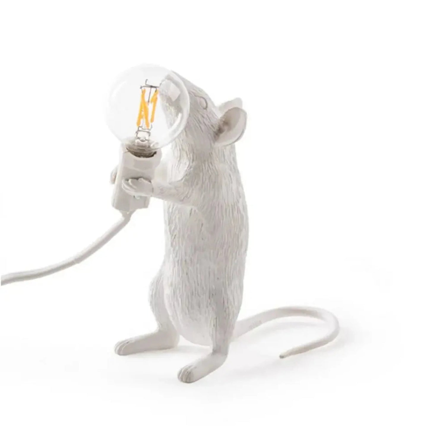 LED Mouse Table Lamp – Whimsical Resin Animal Night Light for Home Decor