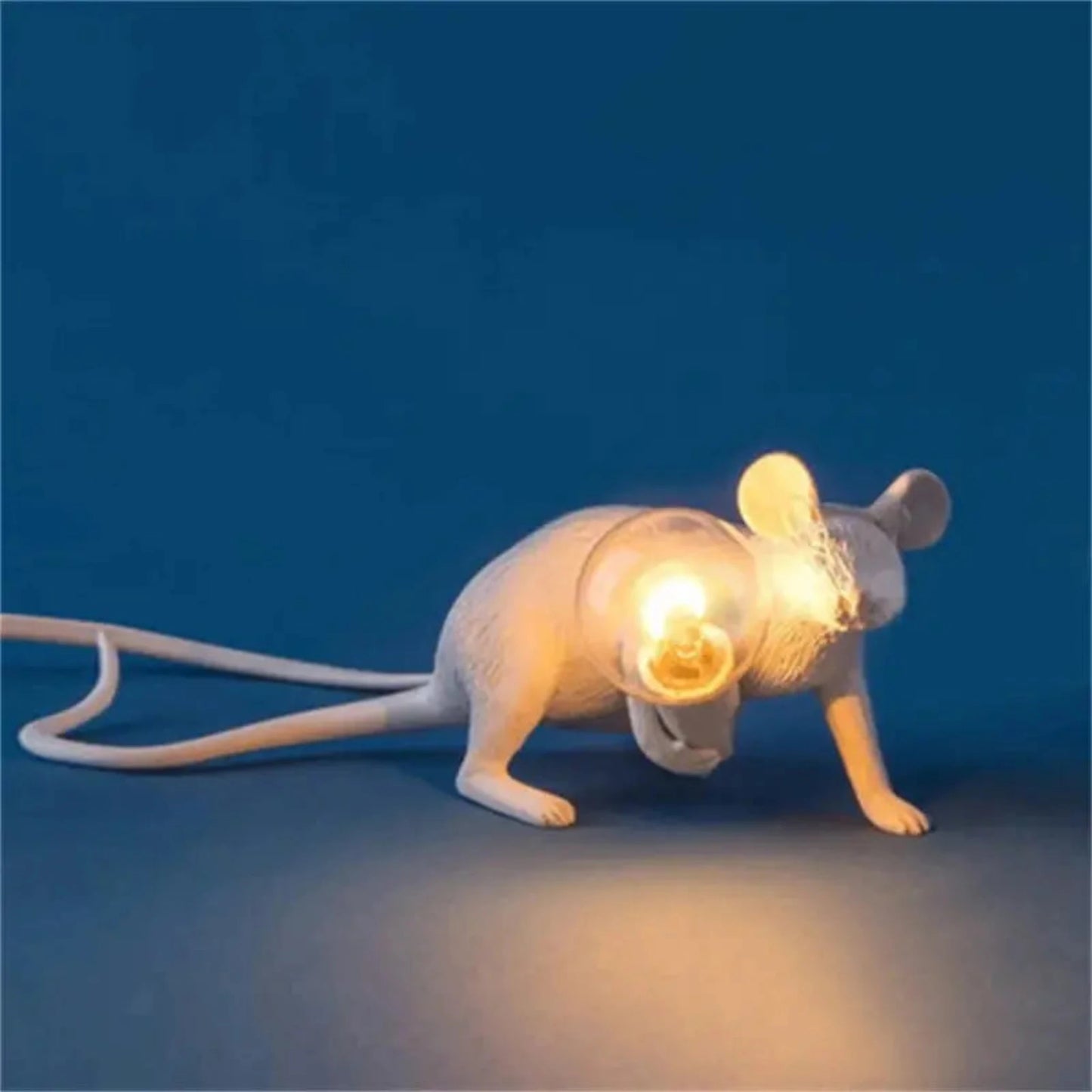 LED Mouse Table Lamp – Whimsical Resin Animal Night Light for Home Decor