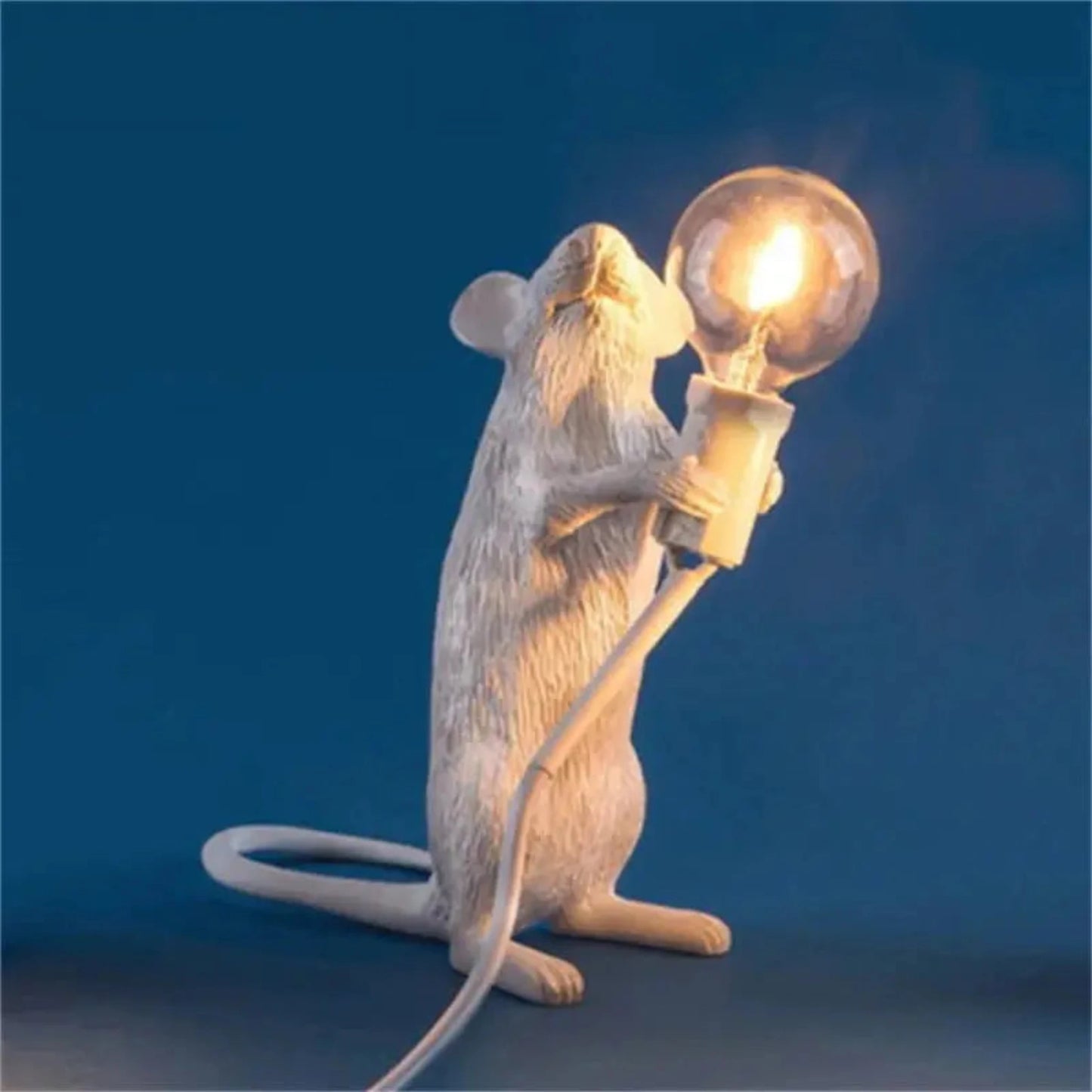 LED Mouse Table Lamp – Whimsical Resin Animal Night Light for Home Decor