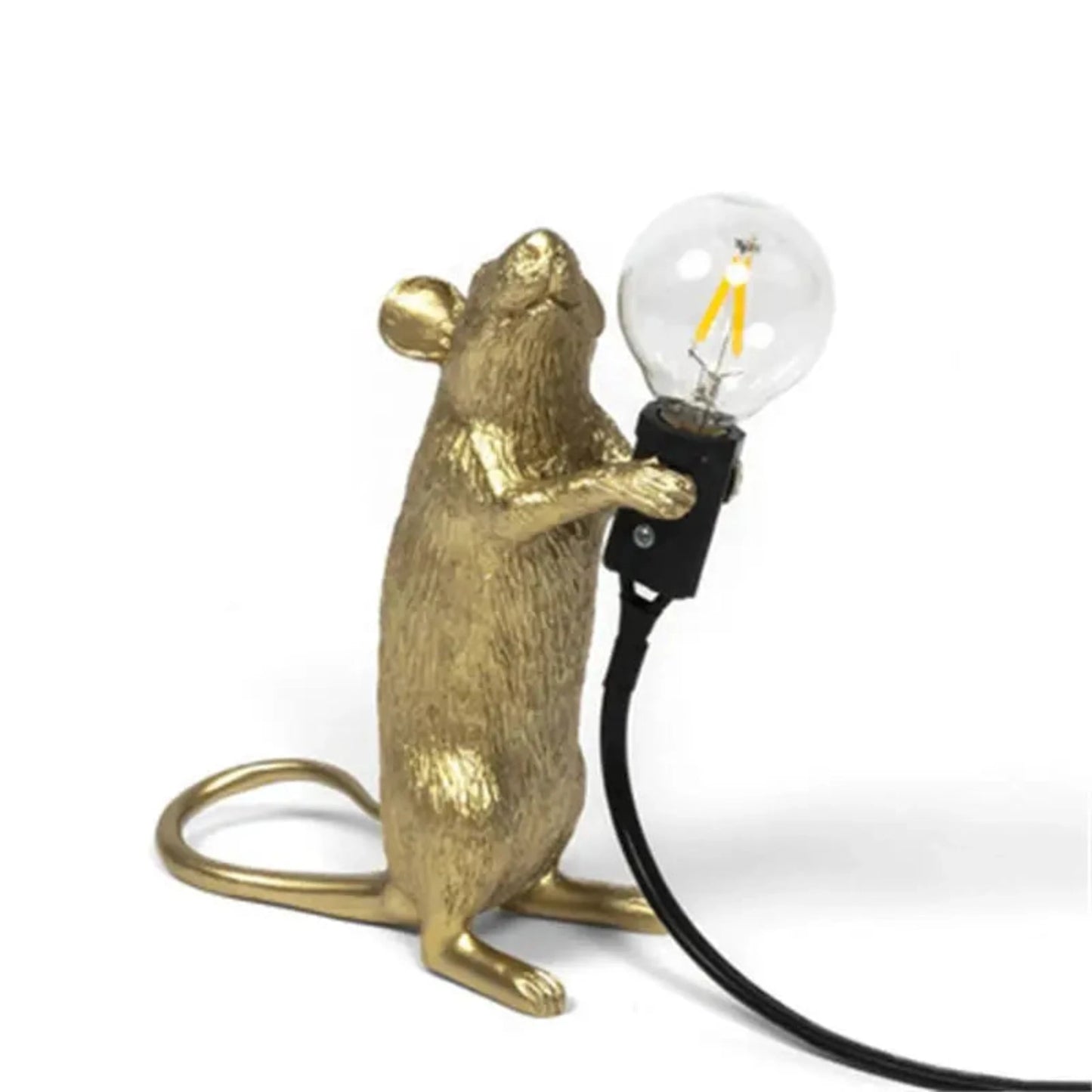 LED Mouse Table Lamp – Whimsical Resin Animal Night Light for Home Decor